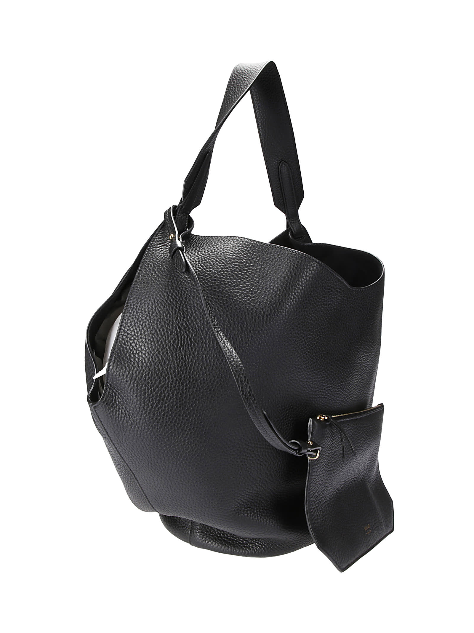 Shop Khaite Lotus Medium Tote In Black