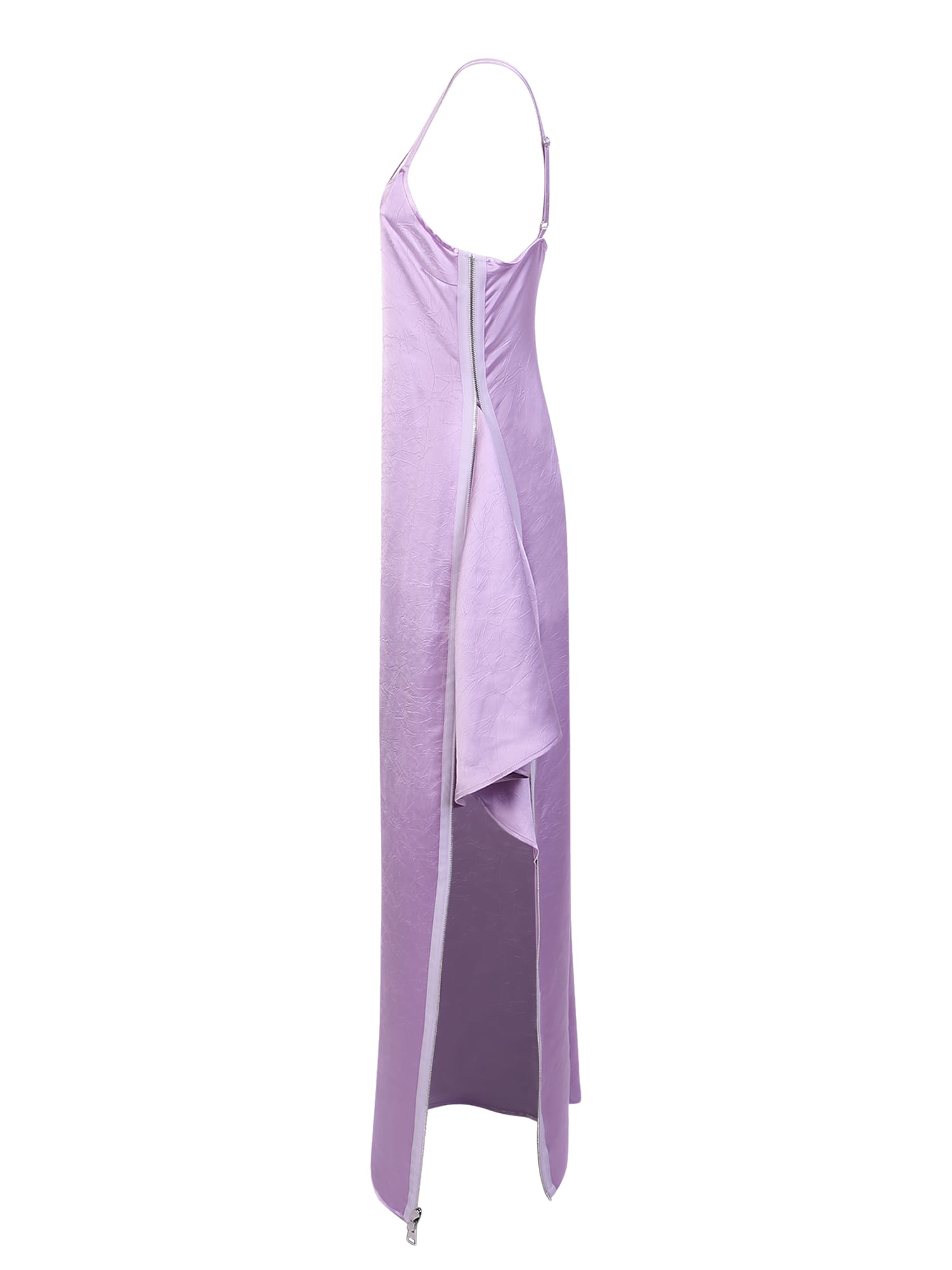Shop Jw Anderson Crease Effect Lilac Dress In Purple