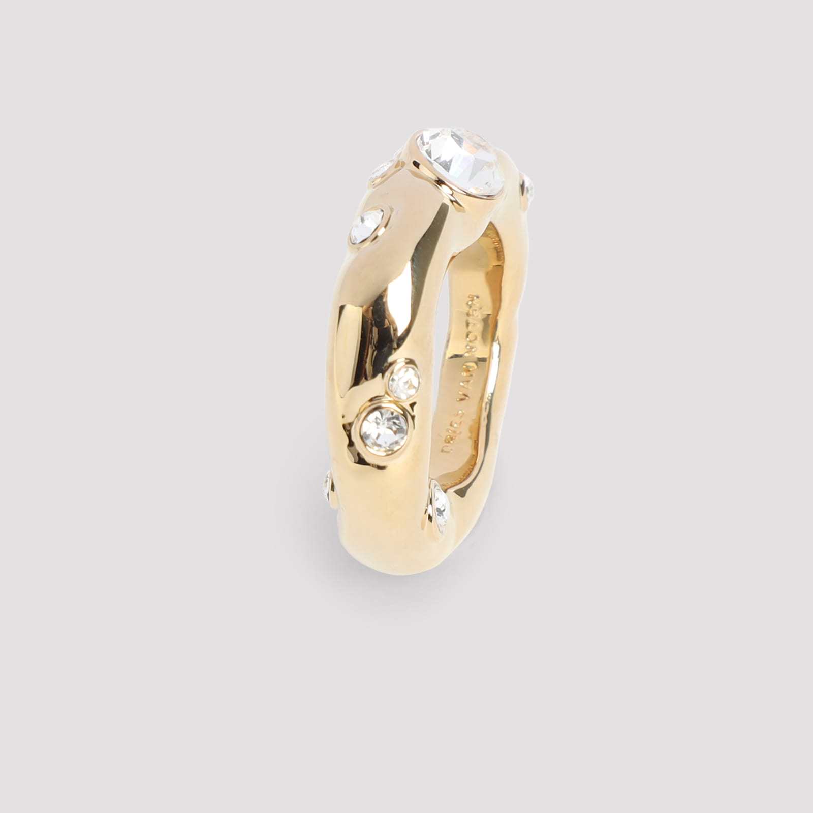 Dries Van Noten Crystal-embellished Ring In Gold