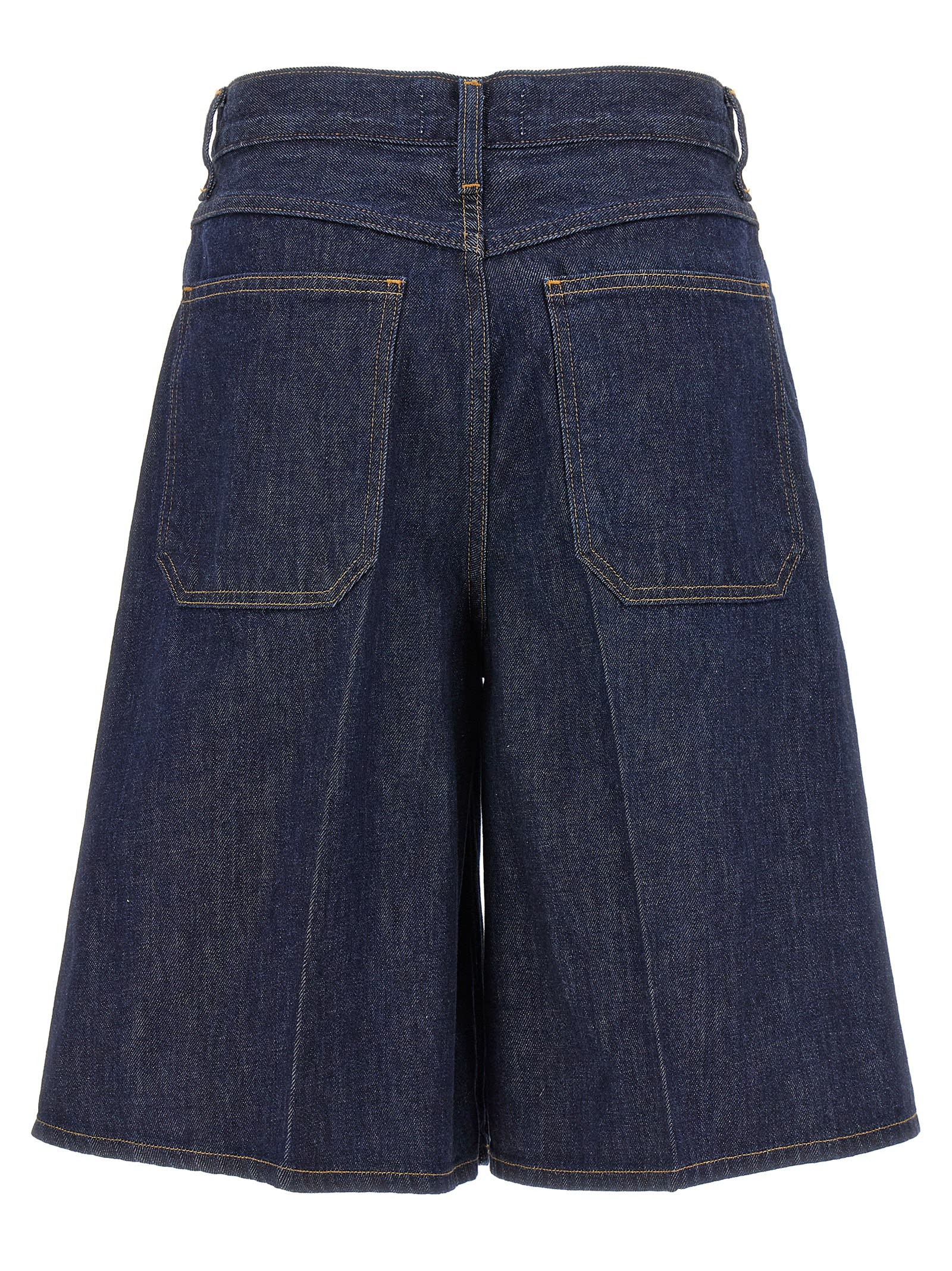 Shop Agolde Nolan Bermuda Shorts In Blue