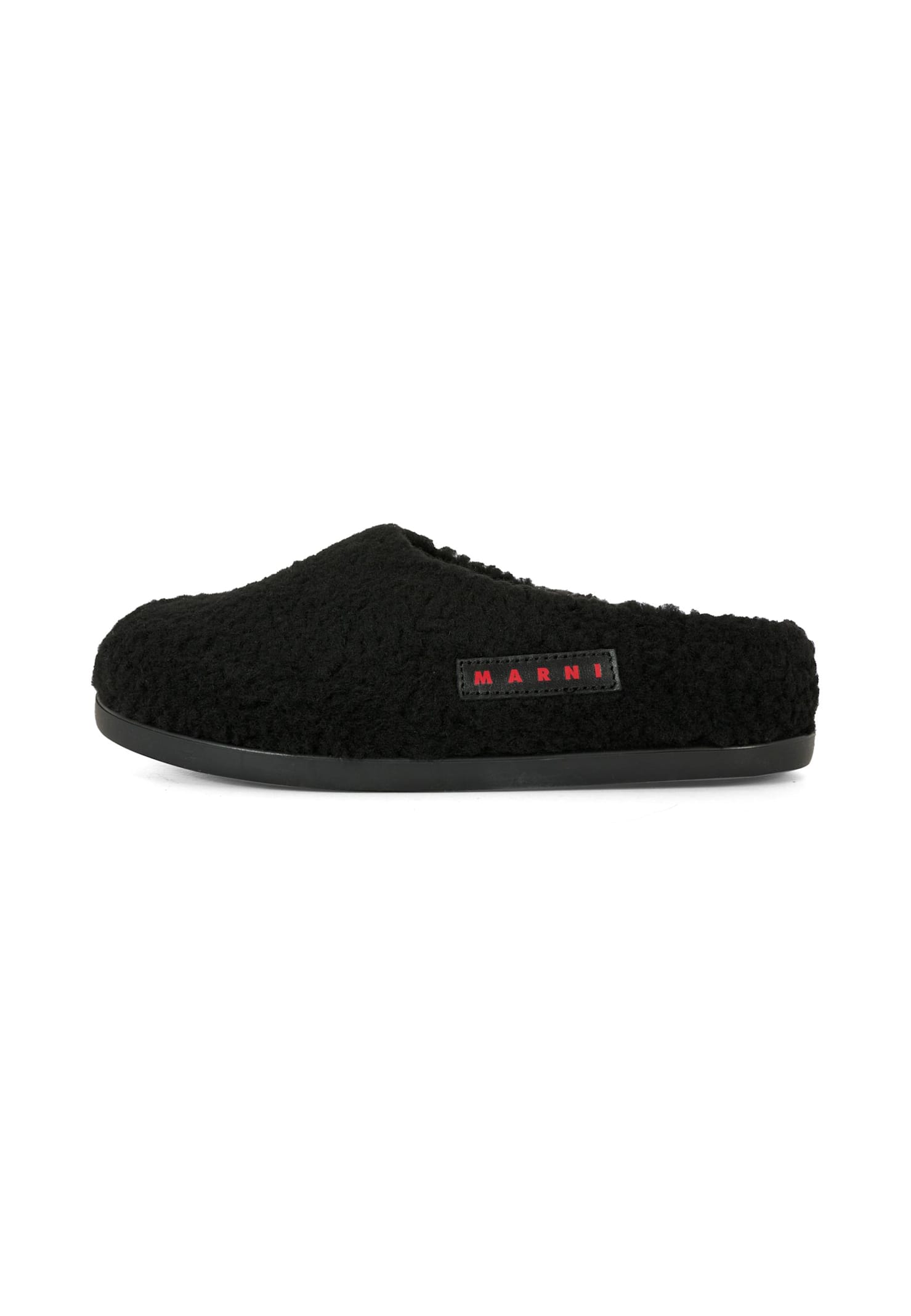 Marni Black Clogs For Kids With Logo In Black