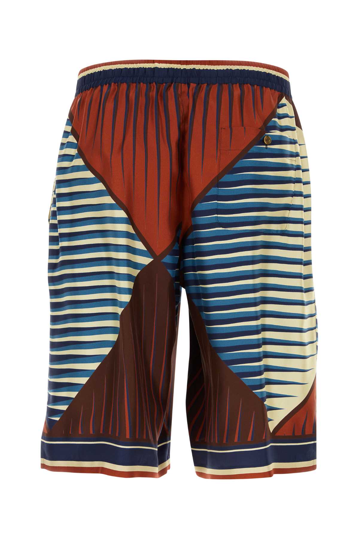 Shop Dolce & Gabbana Printed Satin Bermuda Shorts In Lusso