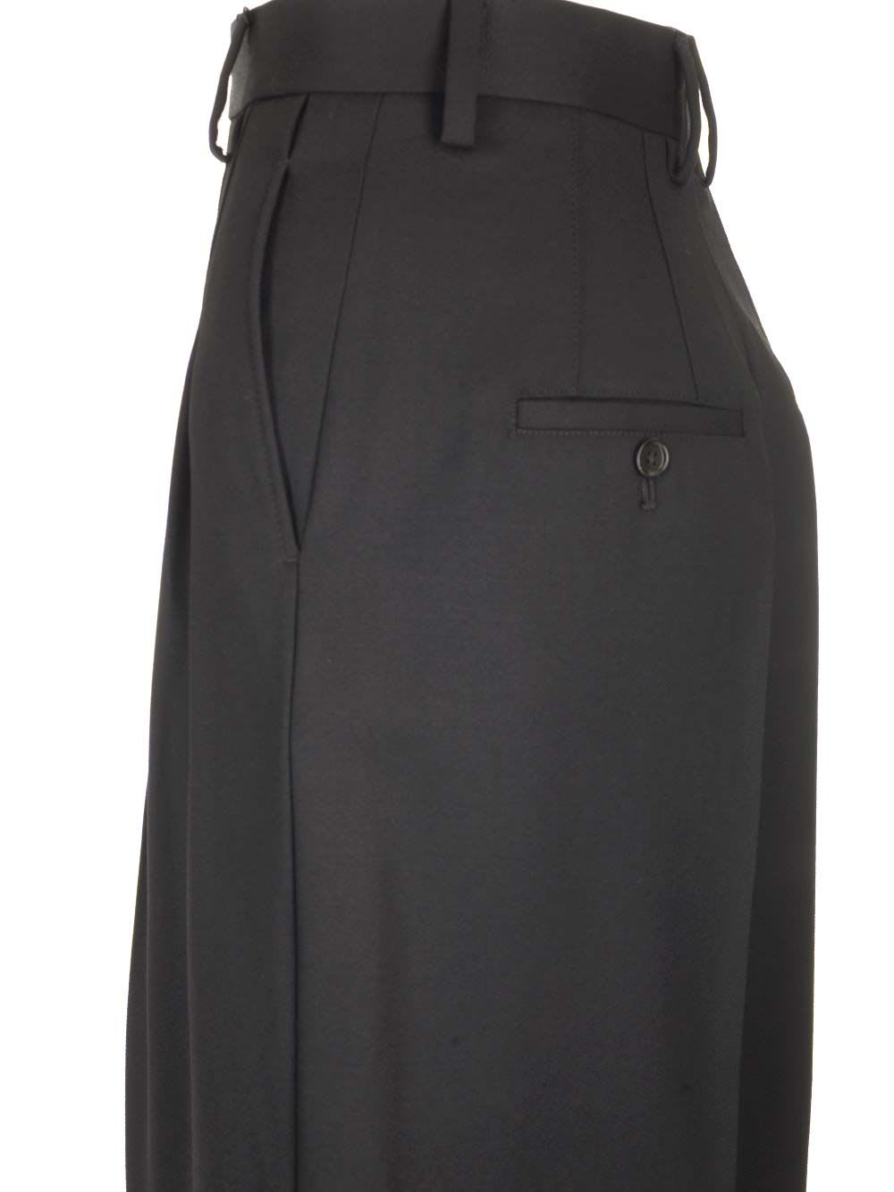 Shop Ami Alexandre Mattiussi Wide Leg Trousers In Black