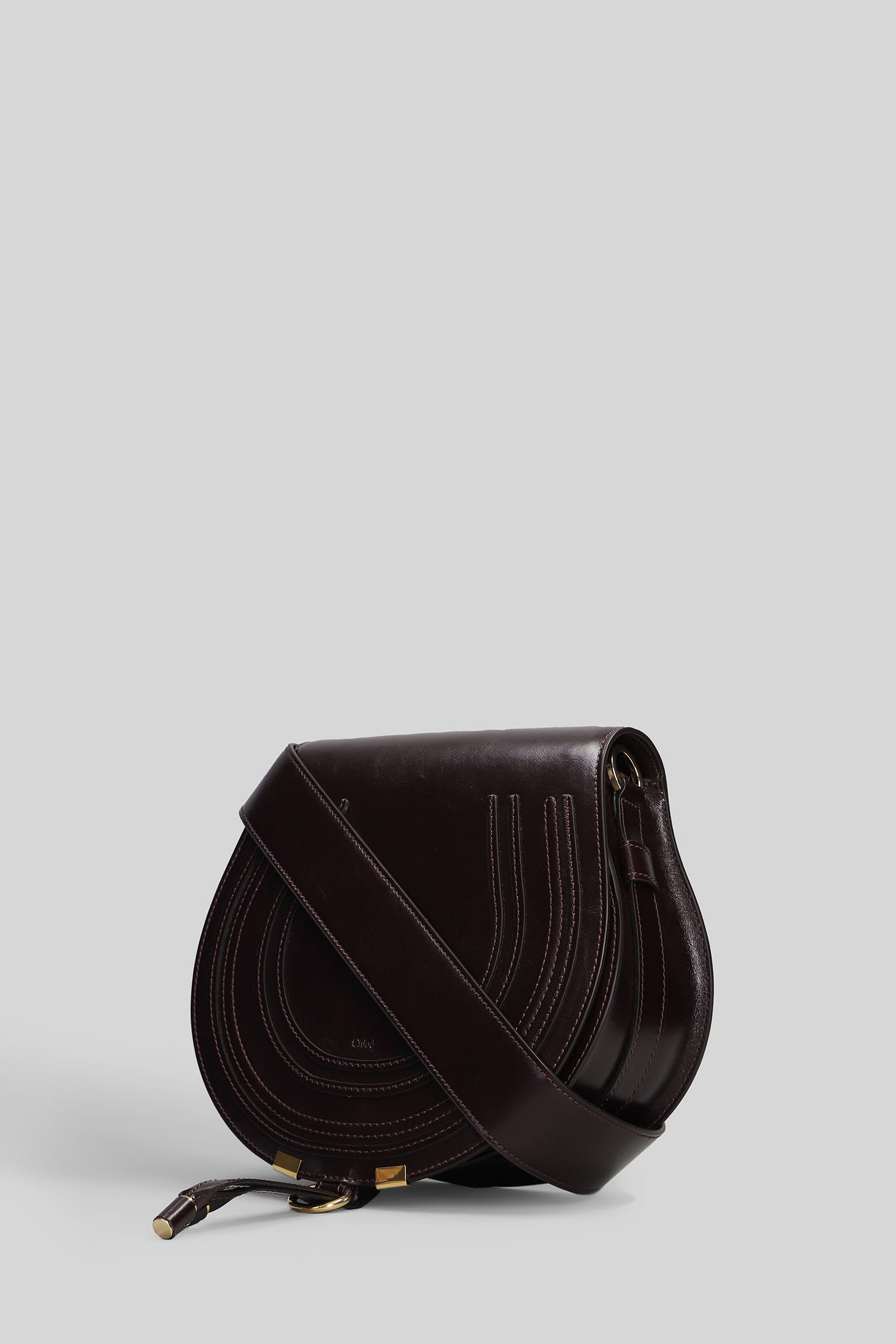 Chloé Mercie Shoulder Bag In Brown Leather In Brown