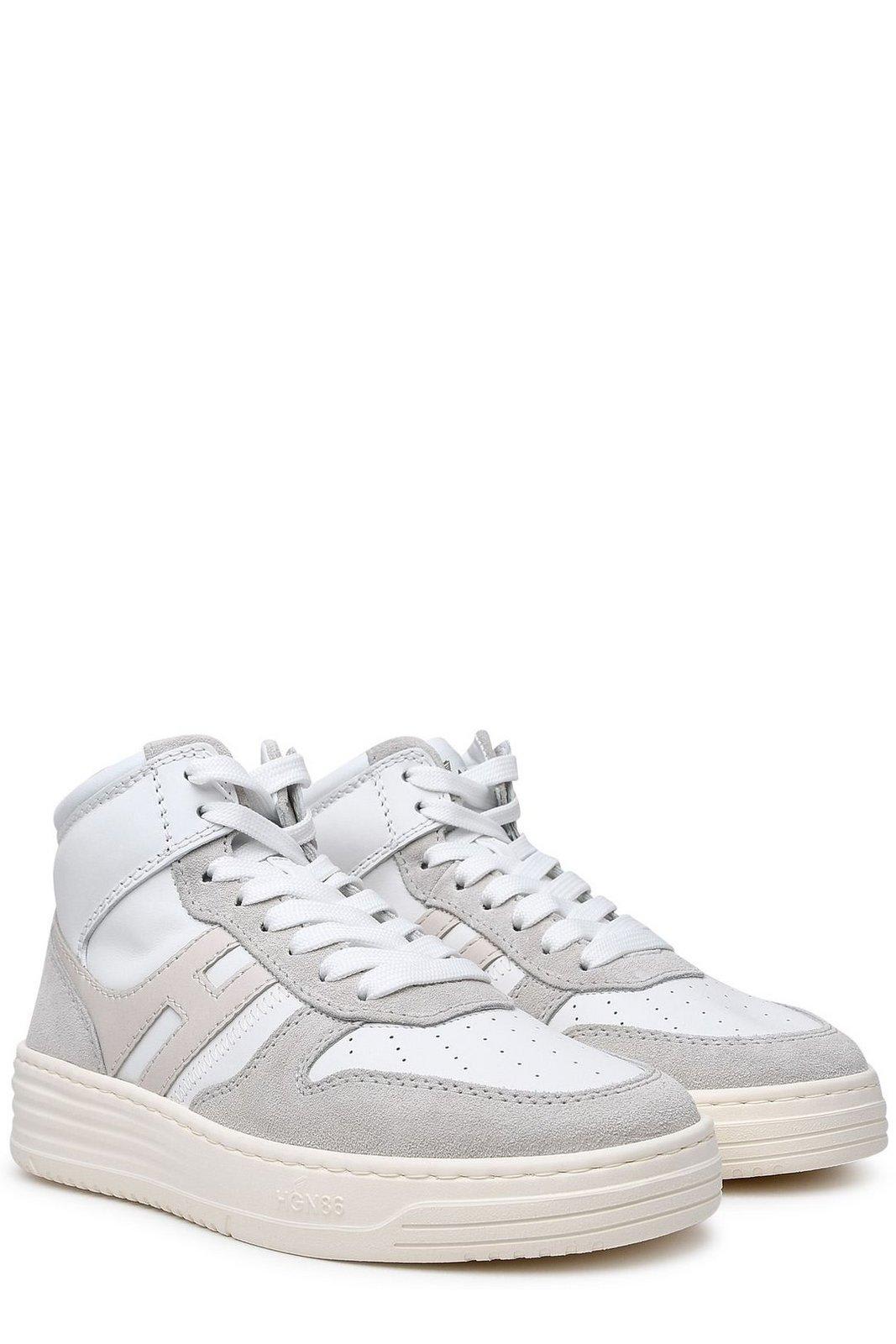 Shop Hogan H630 Basket Sneakers In White