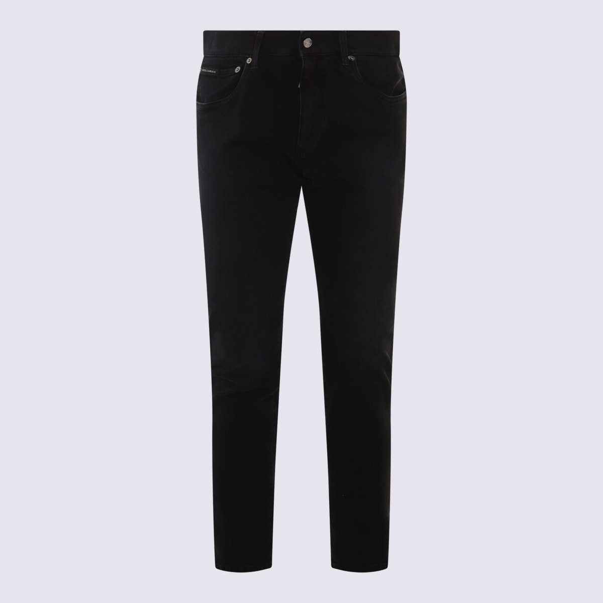 DOLCE & GABBANA BLACK COTTON BLEND ESSENTIALS JEANS 