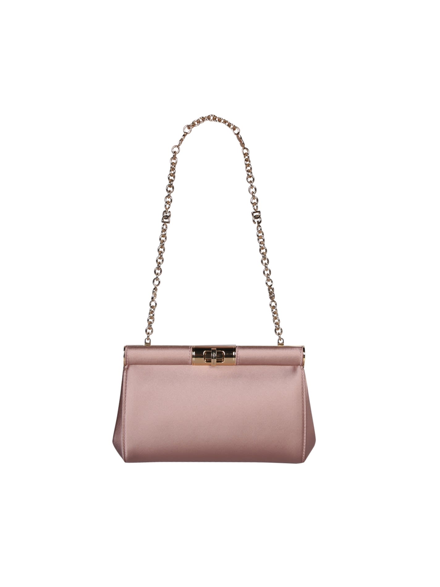 Shop Dolce & Gabbana Minaudiere Beige Bag In Pink