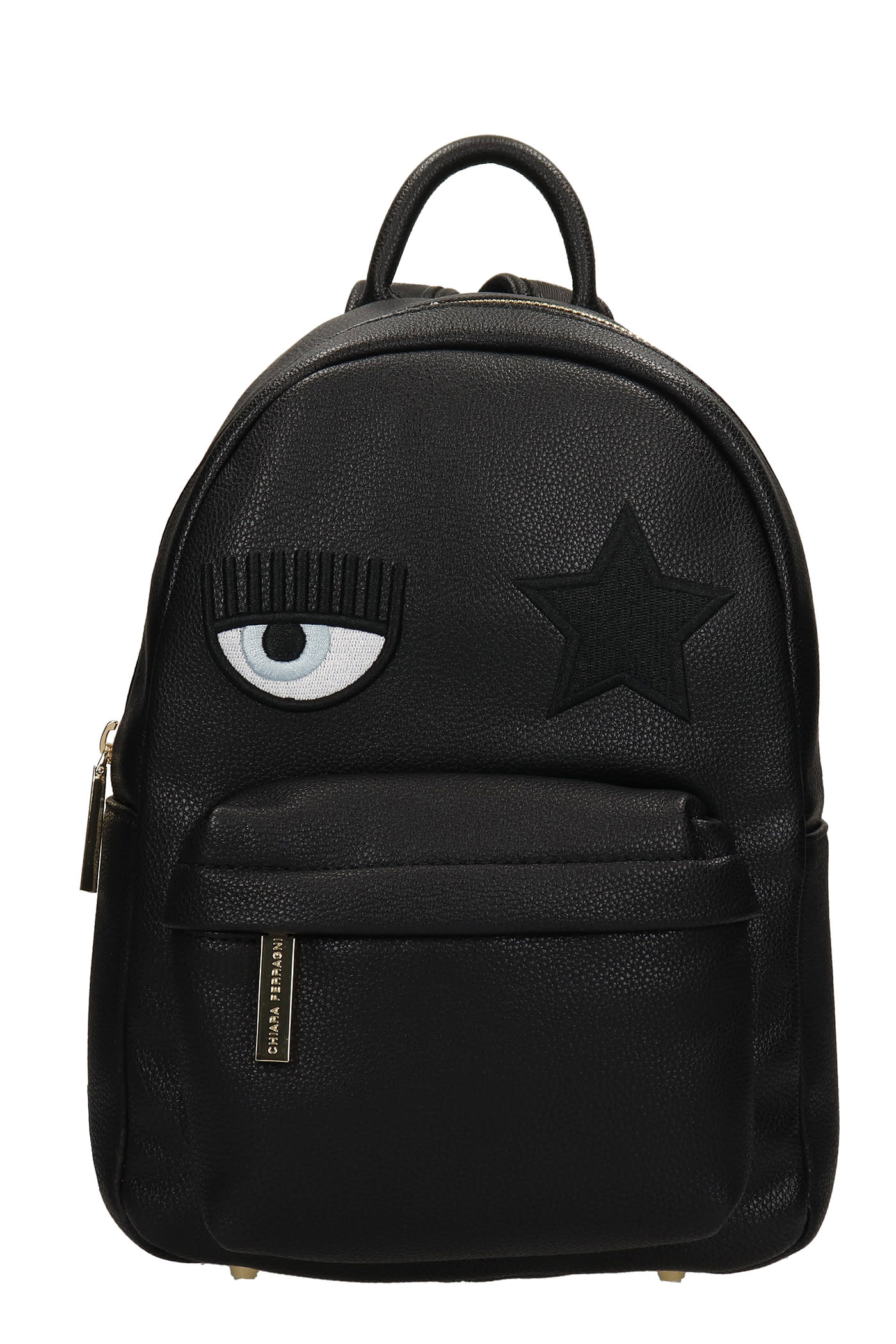 Chiara Ferragni Backpack In Black Faux Leather