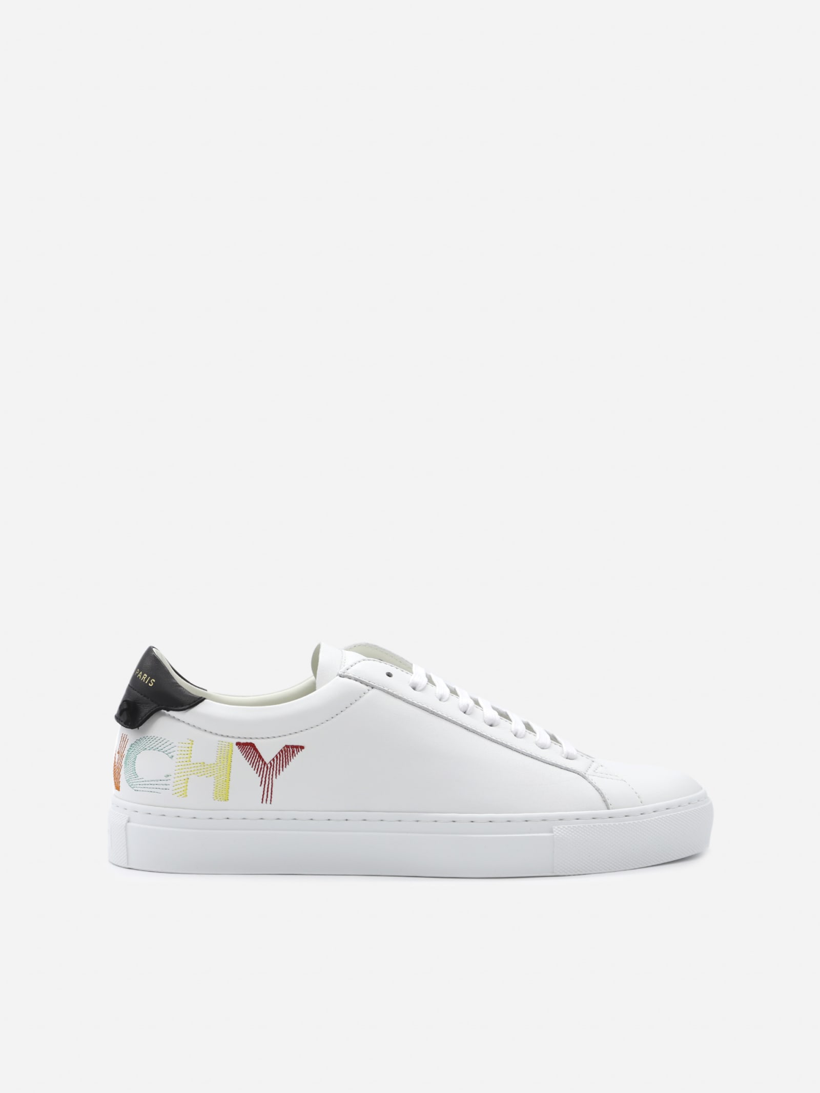 Givenchy Urban Street Sneakers In Leather With Multicolor Embroidered Logo