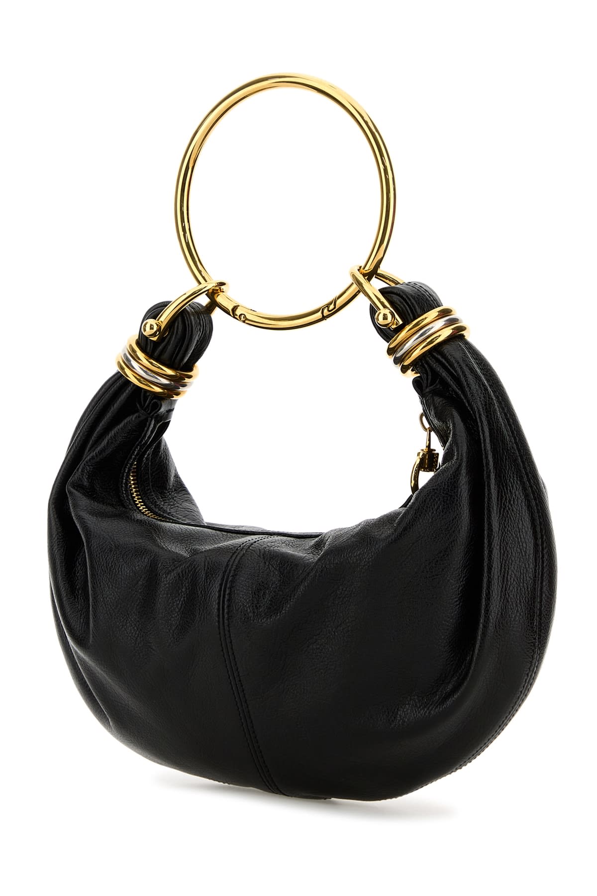 Shop Chloé Chc24as611 - Bracelet Bag In Black