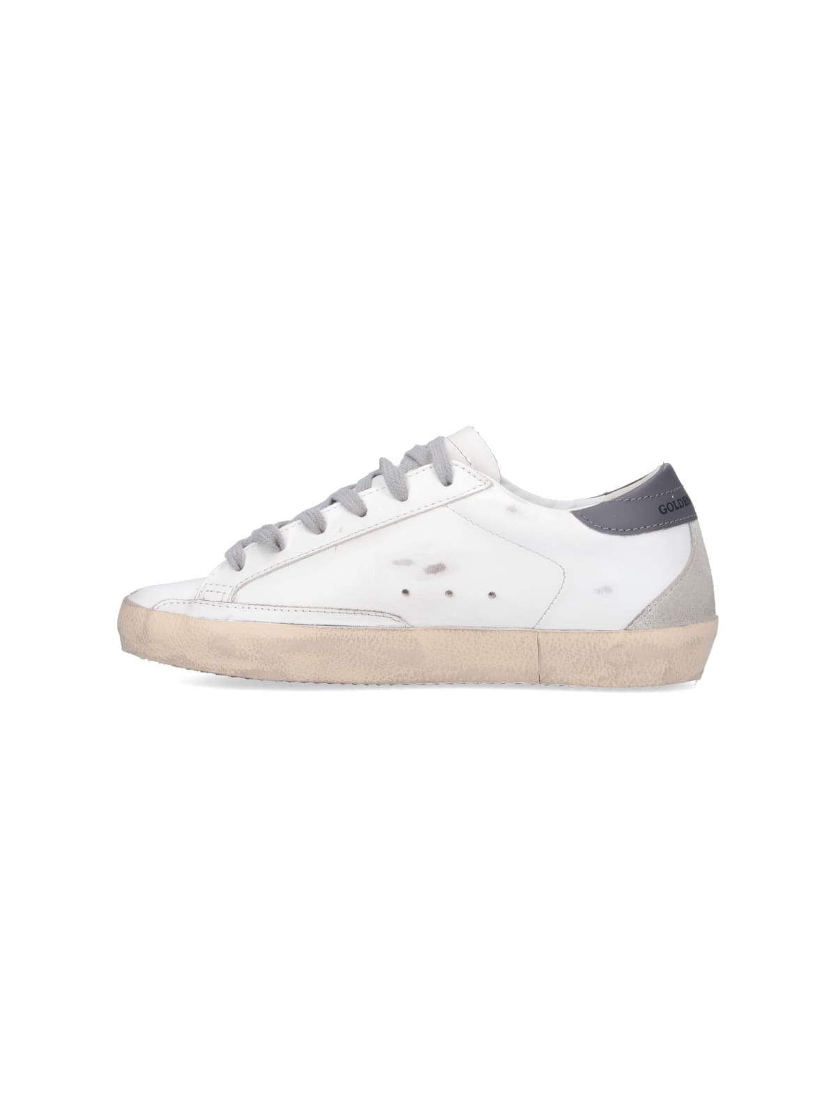 Golden Goose Super Star Sneakers In White/ice/dark Gray