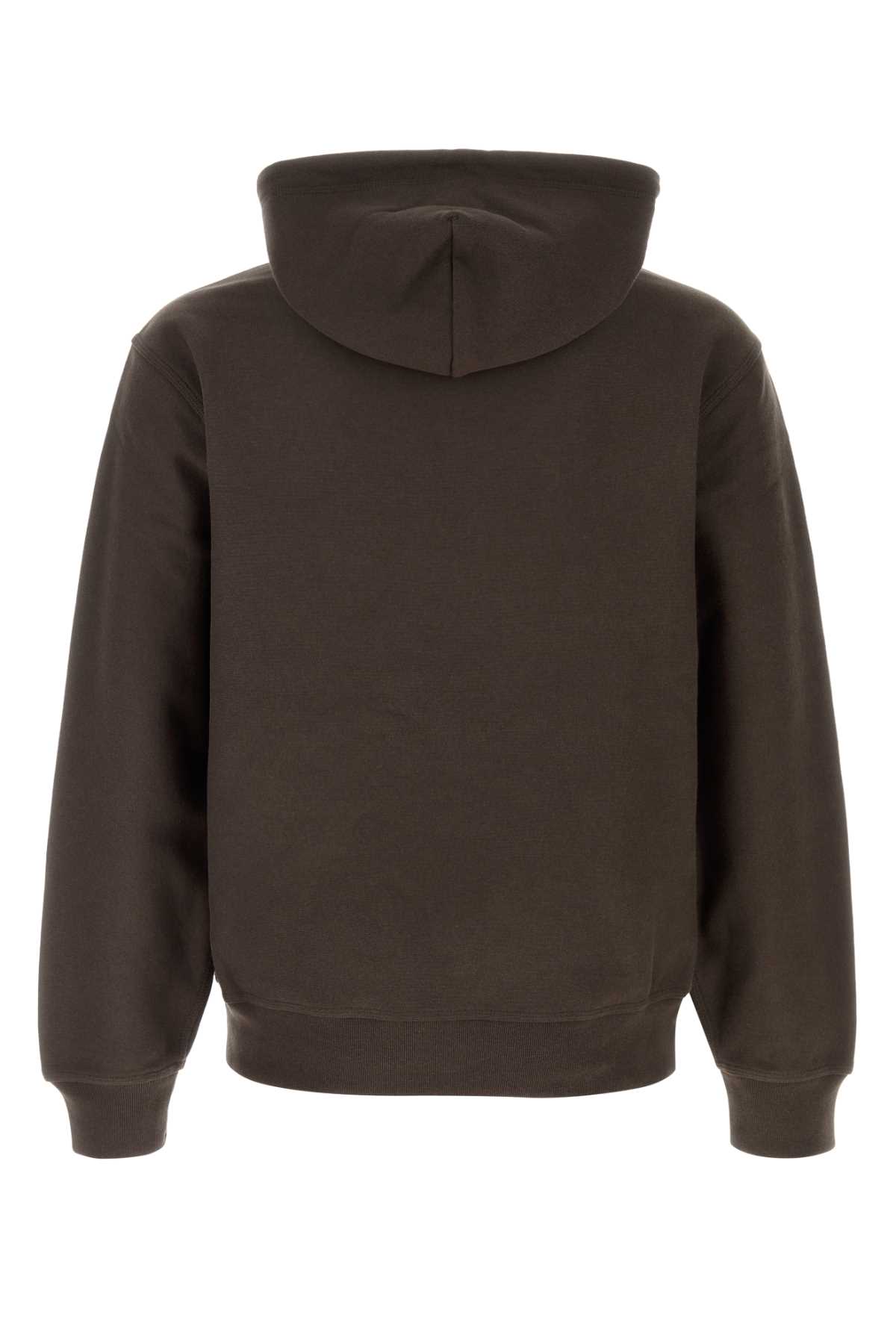 Burberry Hoodie Cotton Blend Drawstring In Shadow