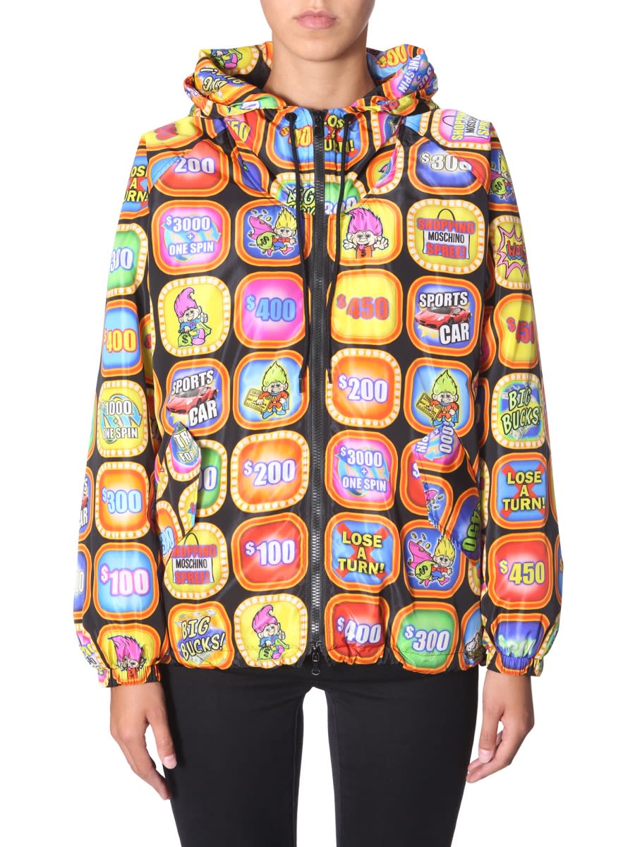 Moschino Hooded Jacket In Multi