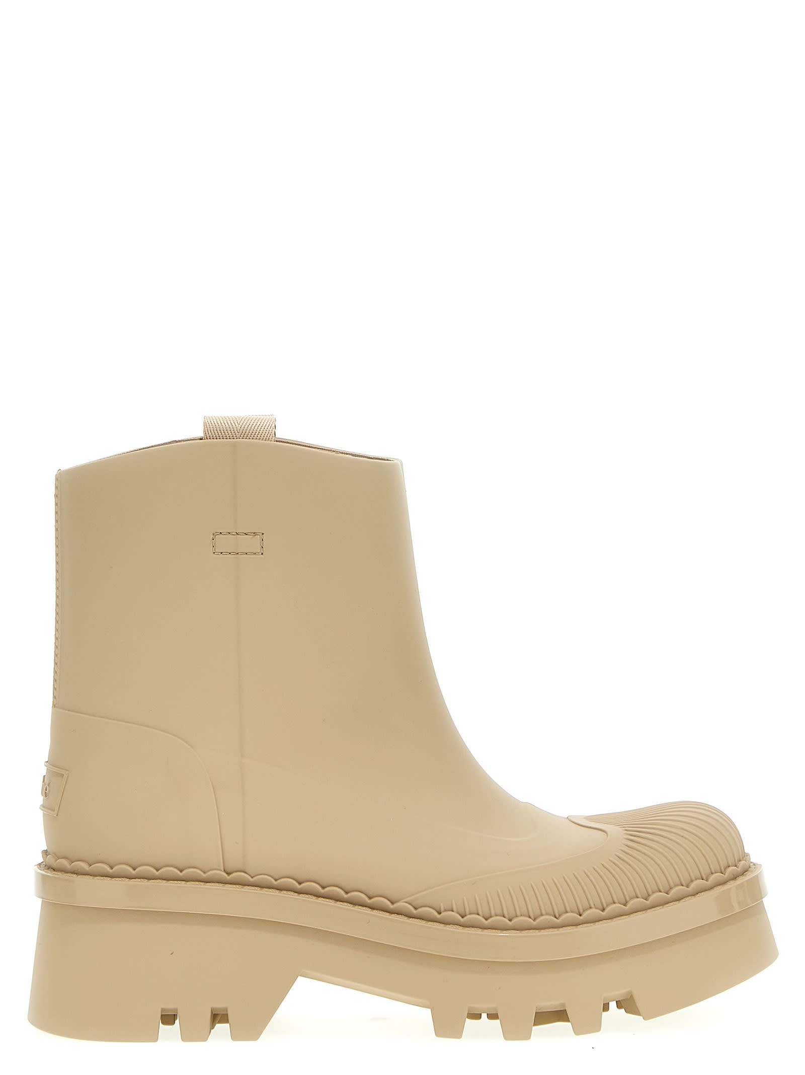 Shop Chloé Raina Ankle Boots In Beige