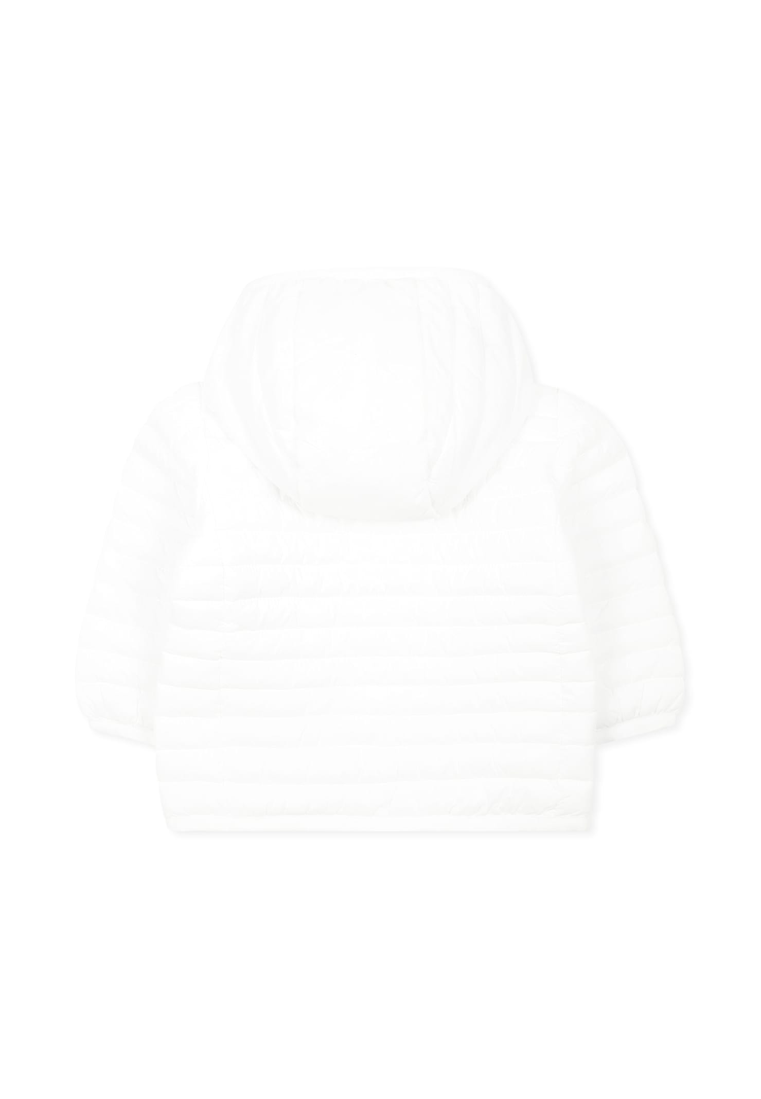 Save The Duck White Nene Down Jacket For Baby Boy With Logo In White