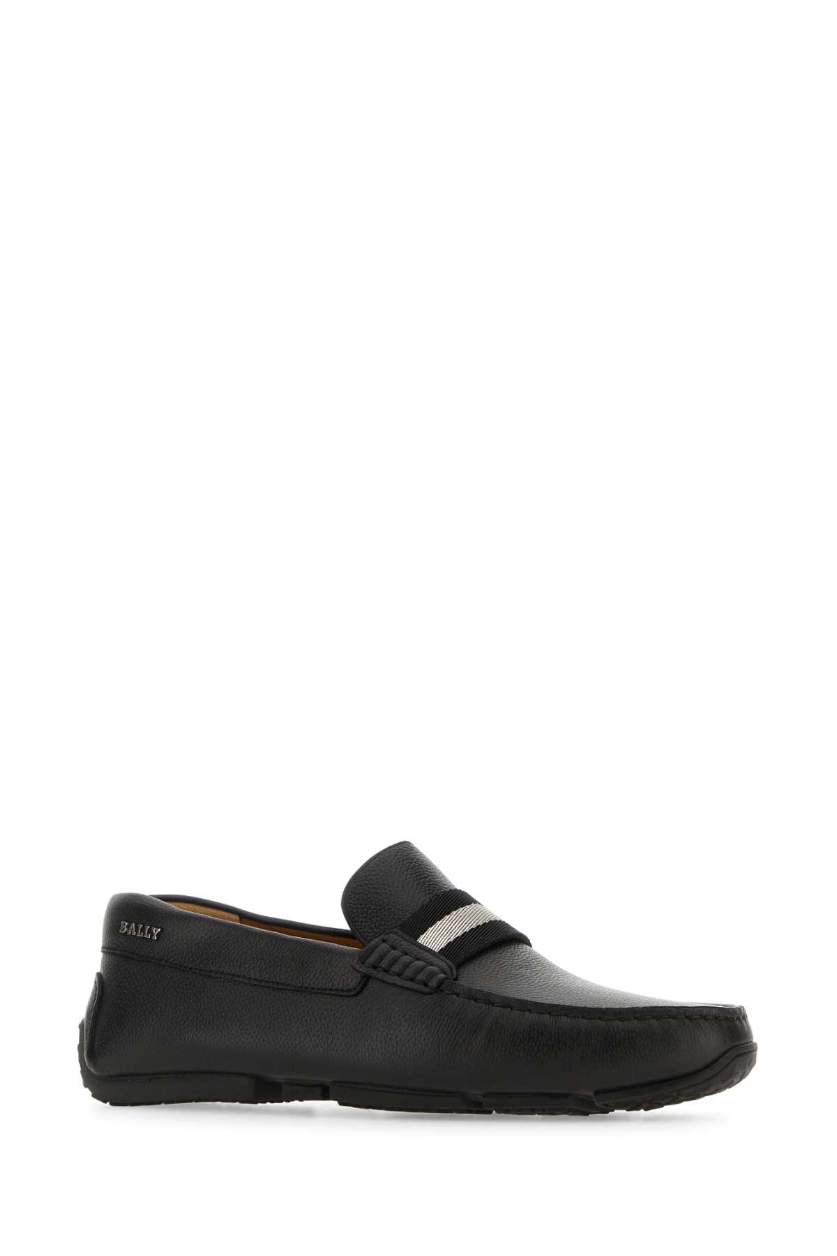 Shop Bally Black Leather Pearce Loafers