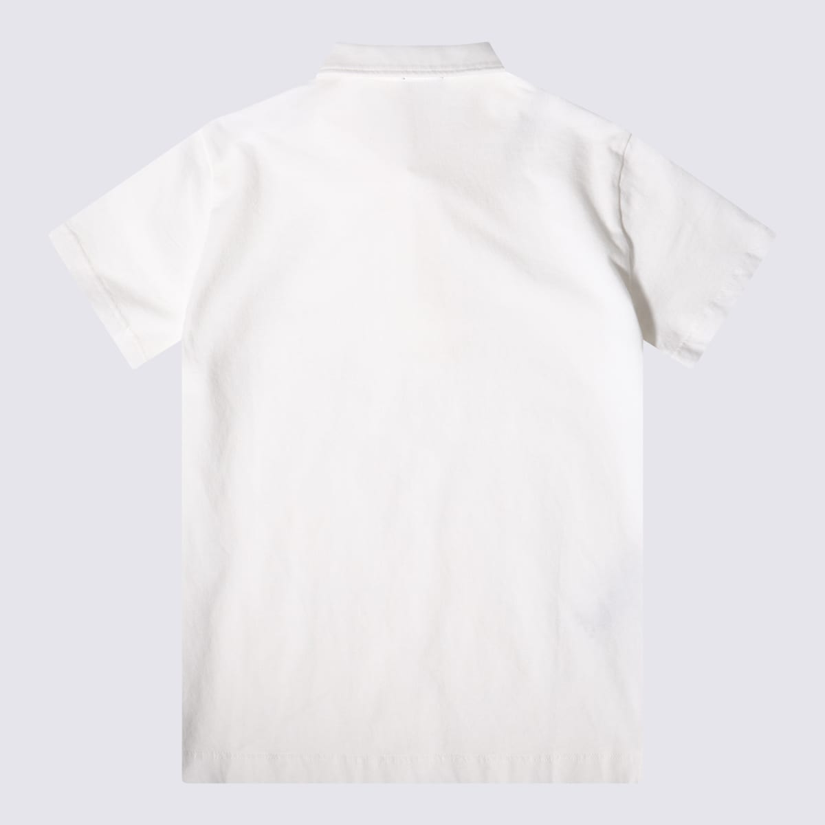 Il Gufo Kids' White Cotton Polo Shirt In Latte