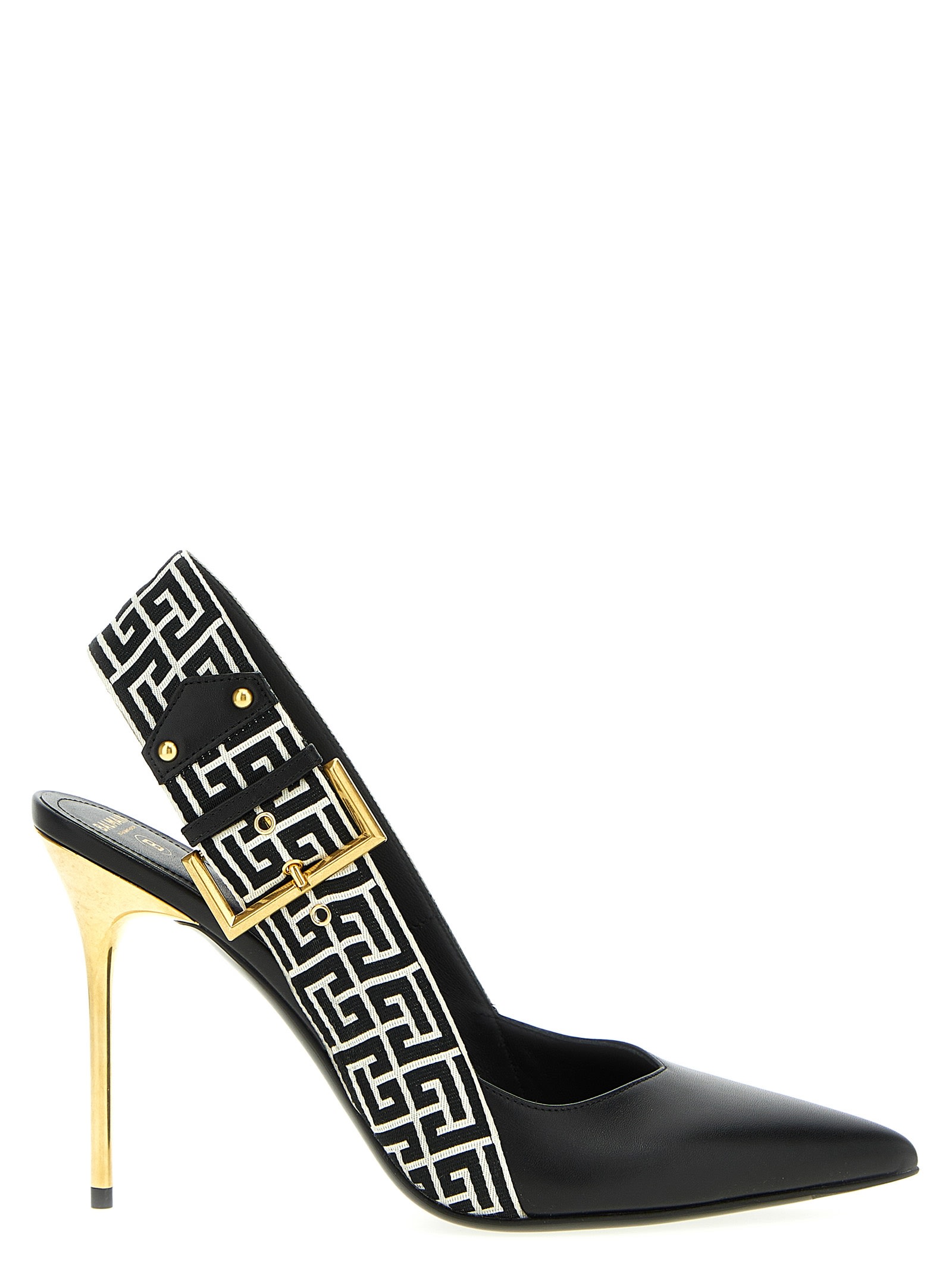 Balmain Ruby Pointed Toe Slingback Pumps In Multi
