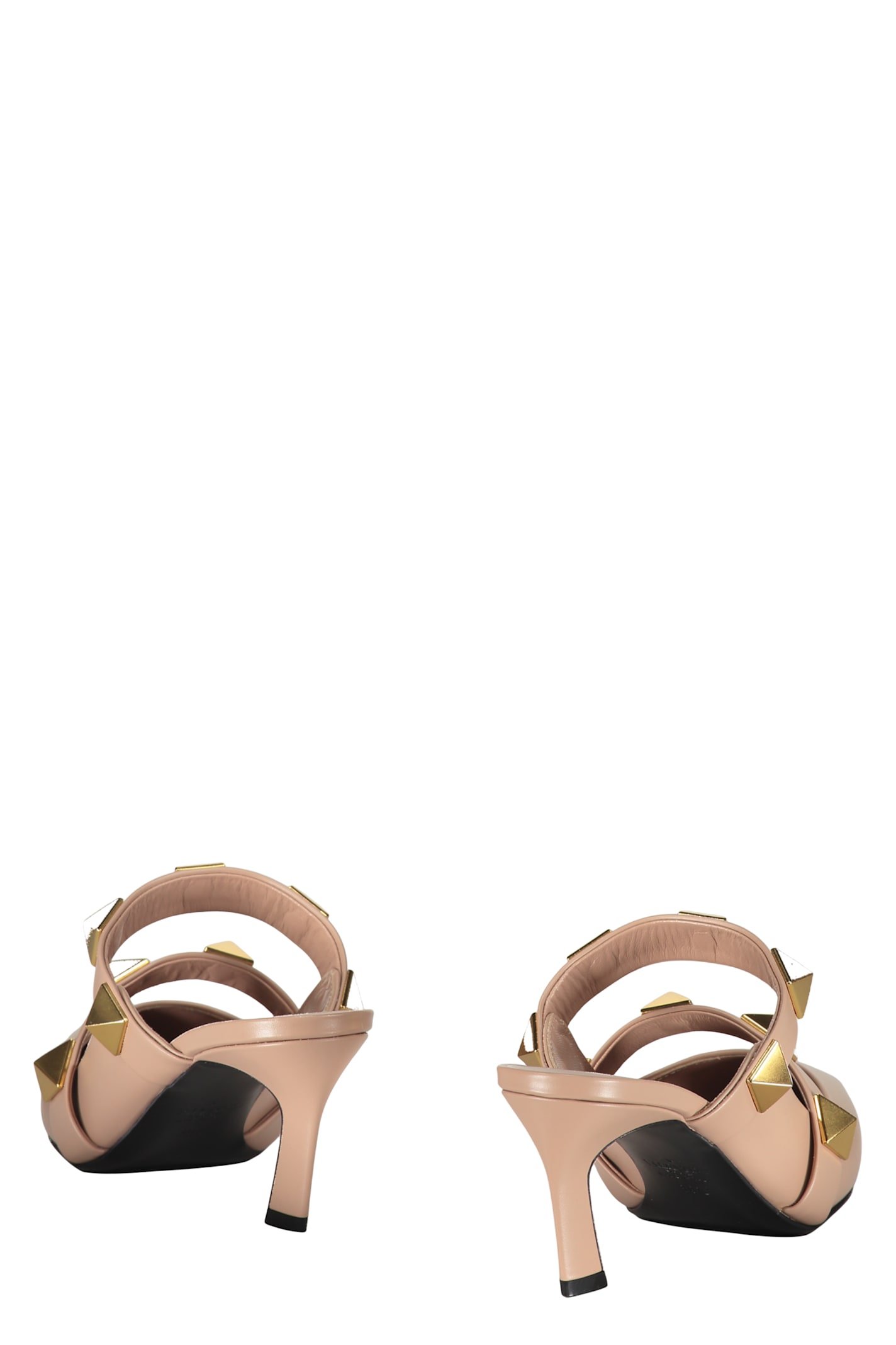 Valentino Elegant Pointed Sandals With Adjustable Heel In Multi