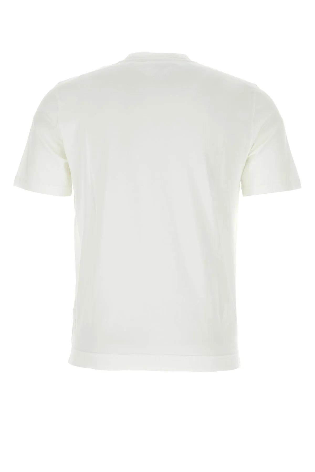 Shop Fedeli White Cotton T-shirt