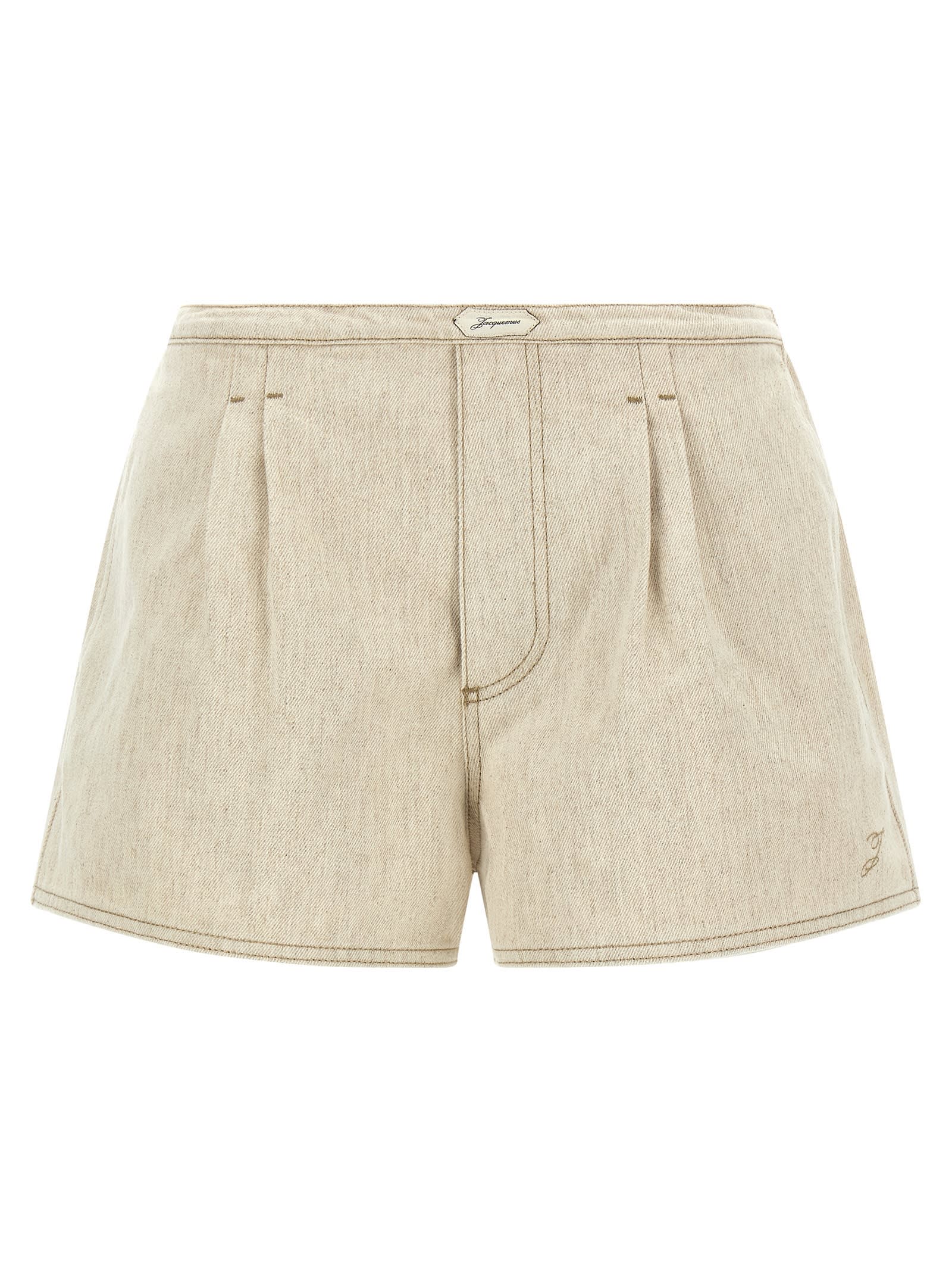 Jacquemus Le Short De-nimes Amelo Shorts In Sand