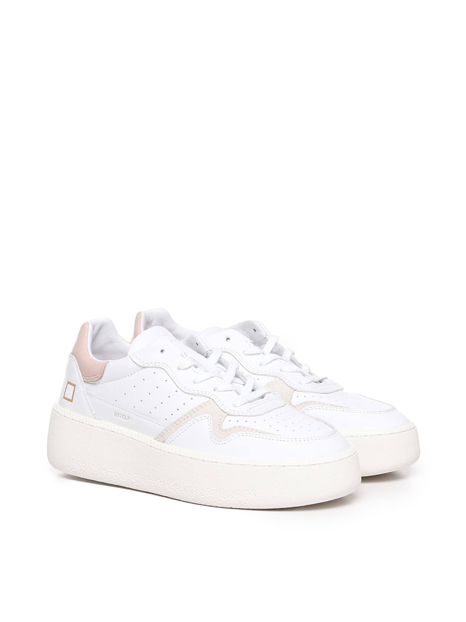 Shop Date Sfera Basic Sneakers In White-pink