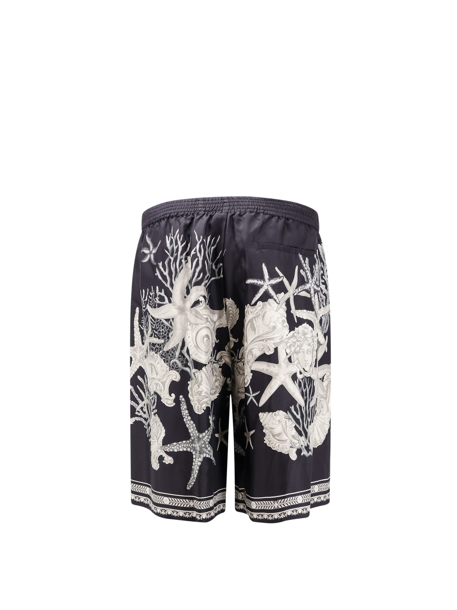 Shop Versace Bermuda Shorts In Black