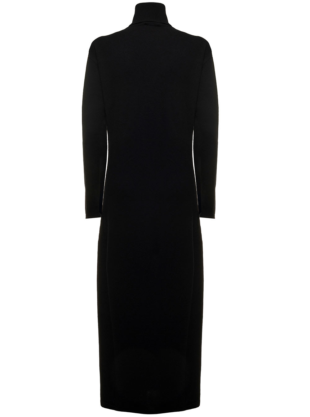 Shop Saint Laurent Cashmere High Neck Dress In Black