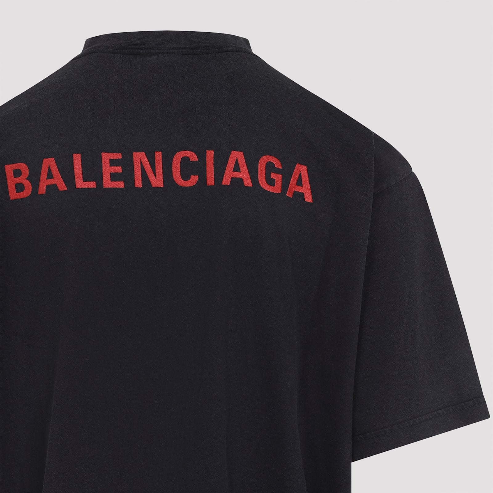 Balenciaga Logo Lettering Crewneck T-shirt