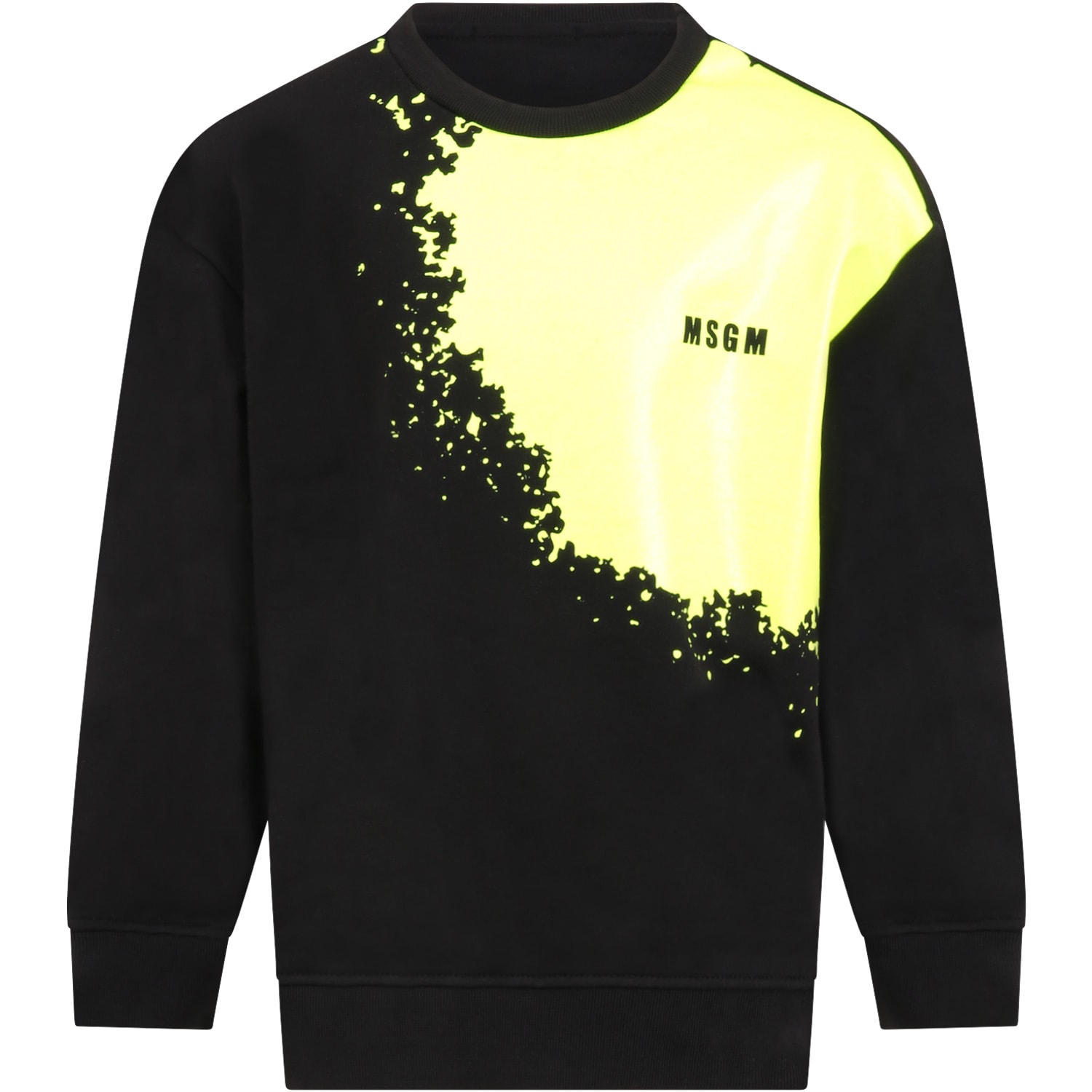 MSGM Black Sweatshirt For Boy With Spot