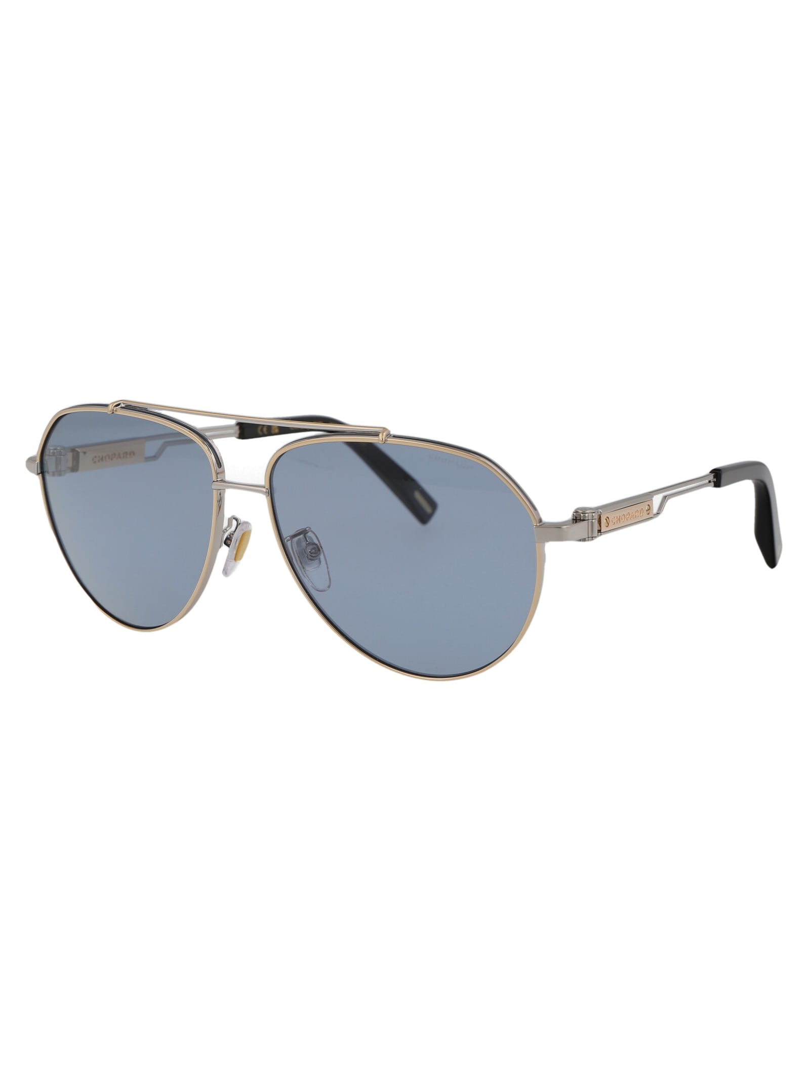 Shop Chopard Schg63 Sunglasses In 340p Gold C/parti Palladio Lucido