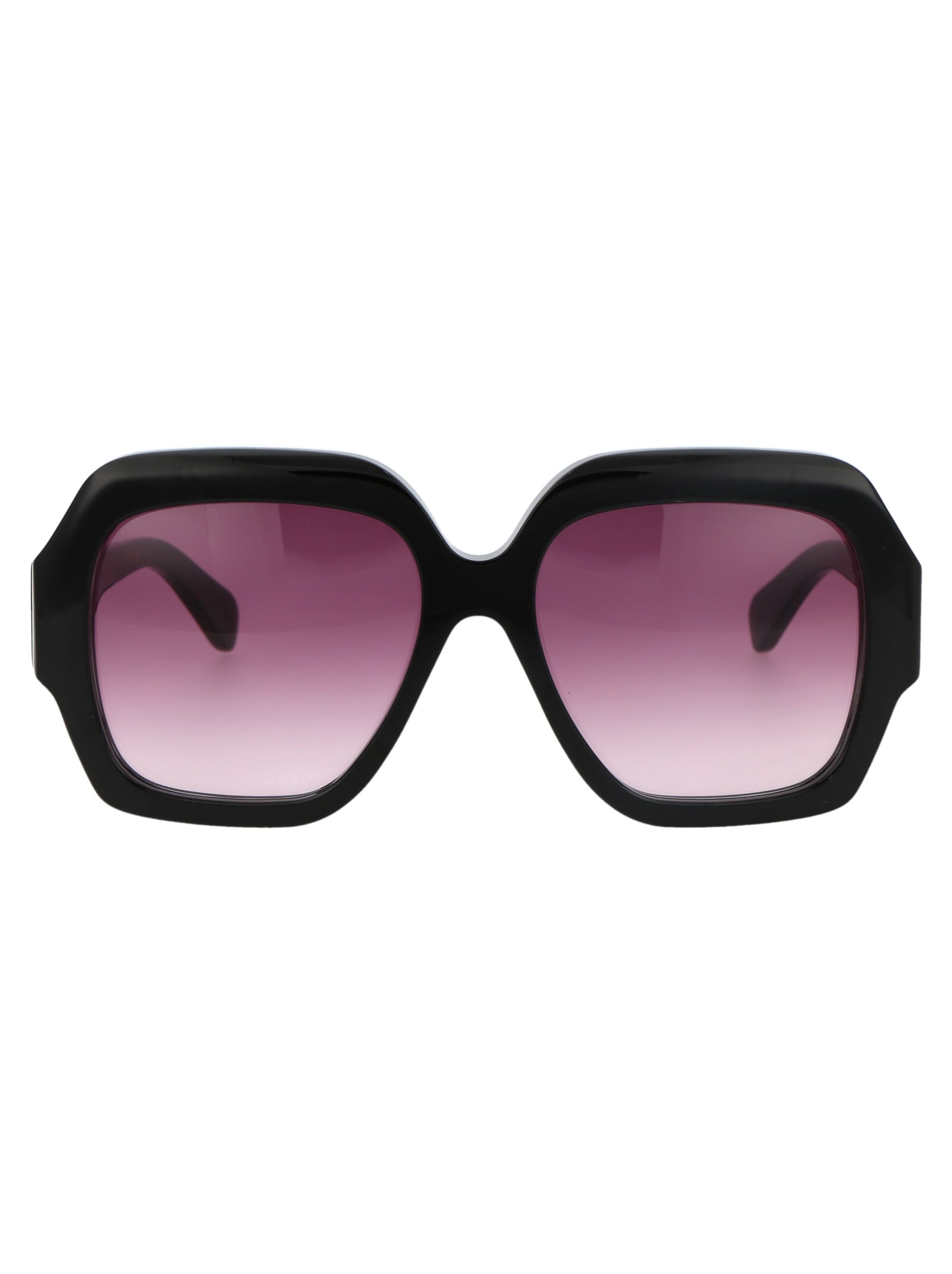 Shop Chloé Ch0154s Sunglasses In 001 Black Black Red