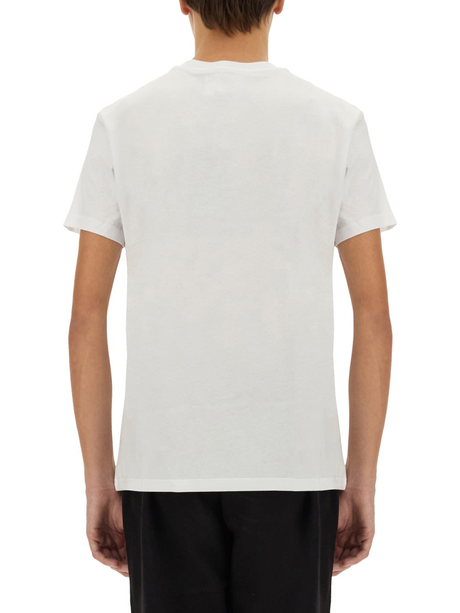 Shop Versace Jeans Couture V-emblem T-shirt In White