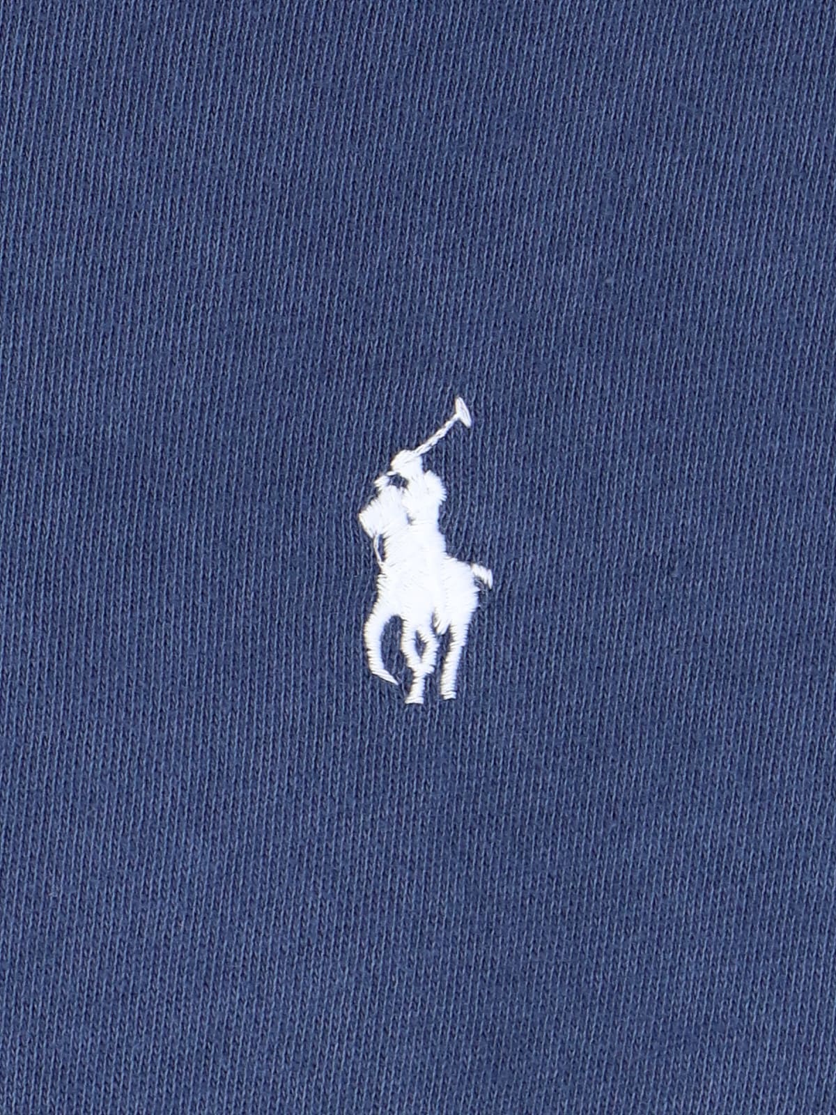 Shop Polo Ralph Lauren Crew Neck Logo Sweatshirt In Blu