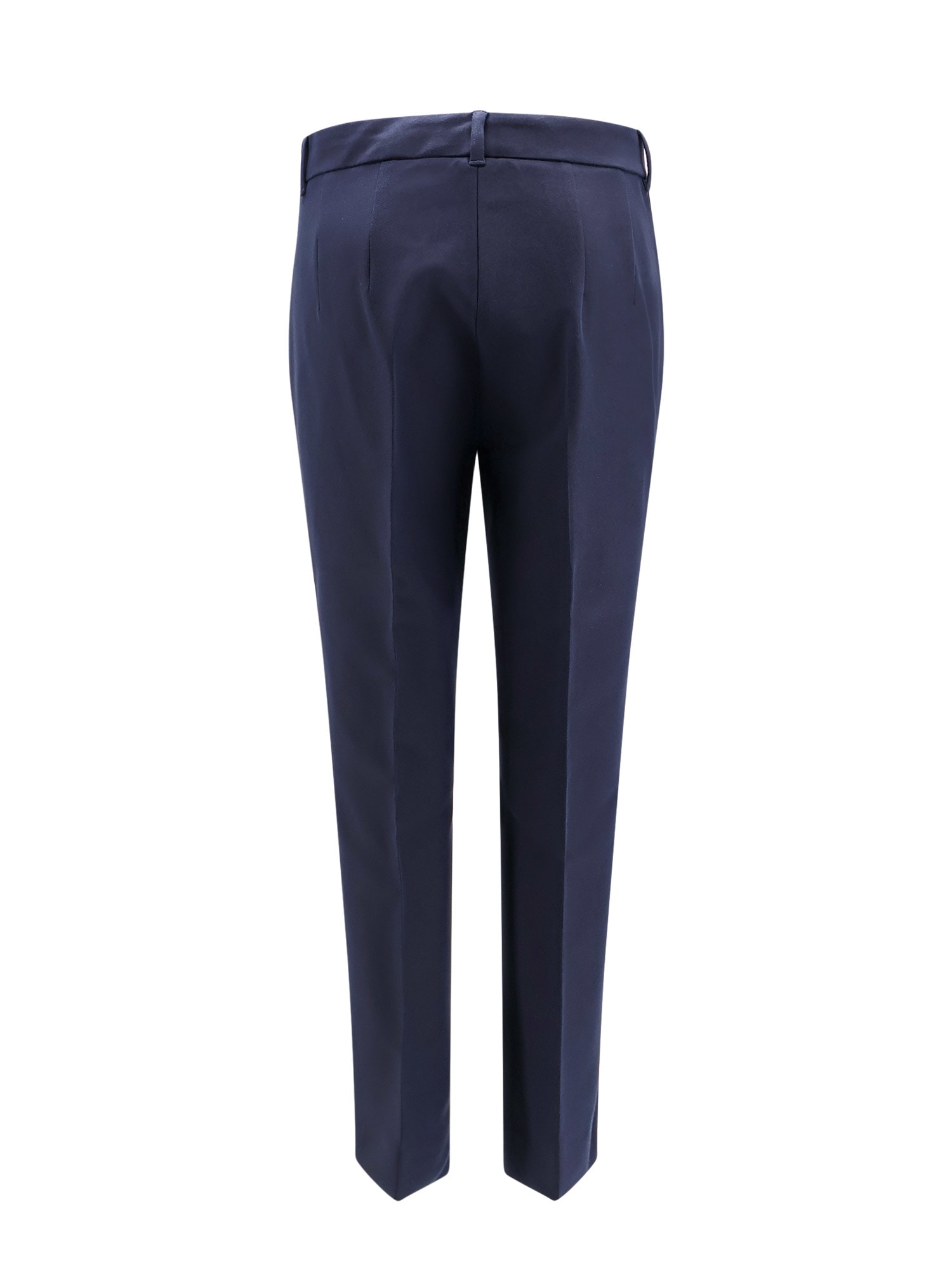 S Max Mara Fatina Viscose And Cotton Trouser In Blue
