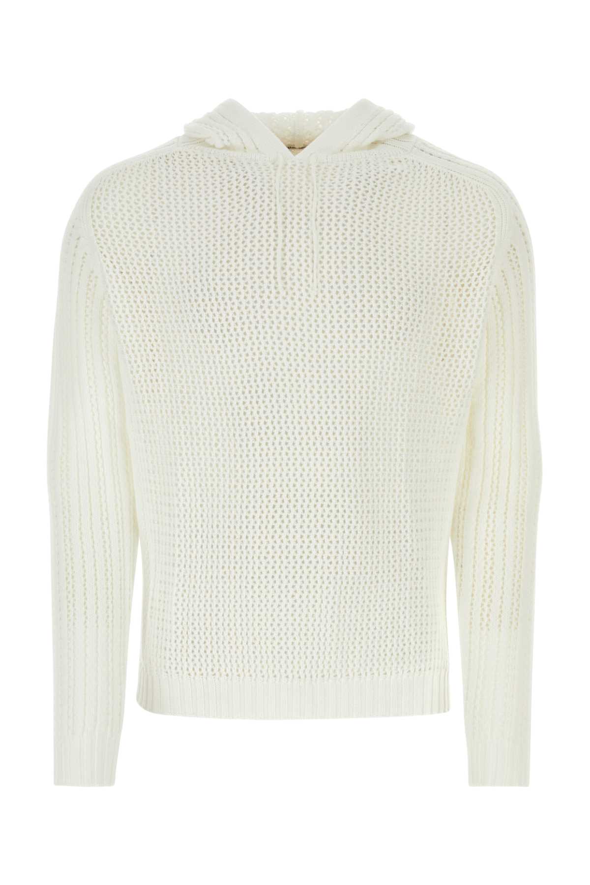 White Crochet Bridget Sweatshirt