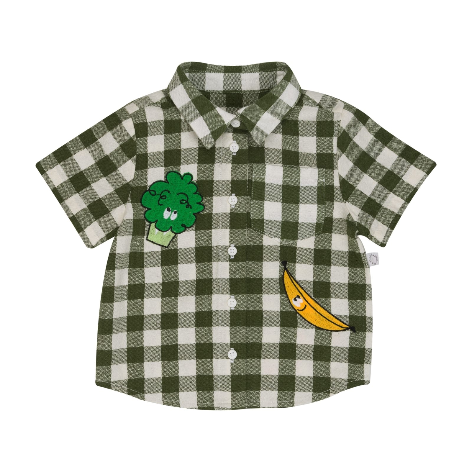 Stella Mccartney Babies' Shirt With Embroidery In Green