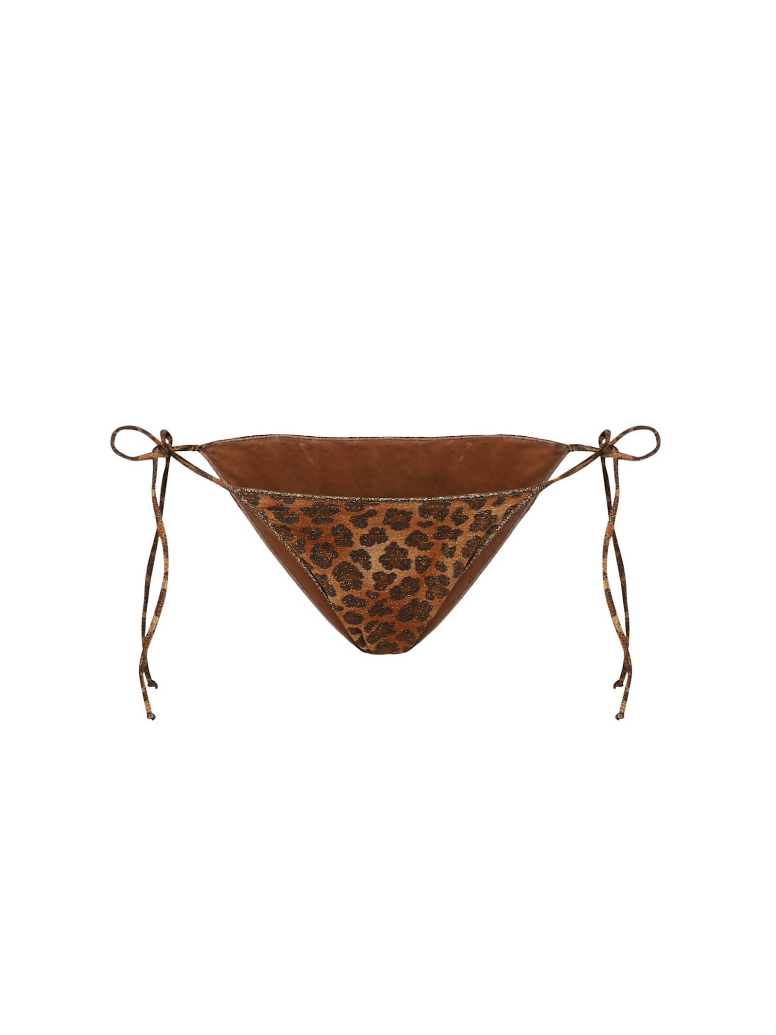 Lurex Swim Briefs With Animal Print