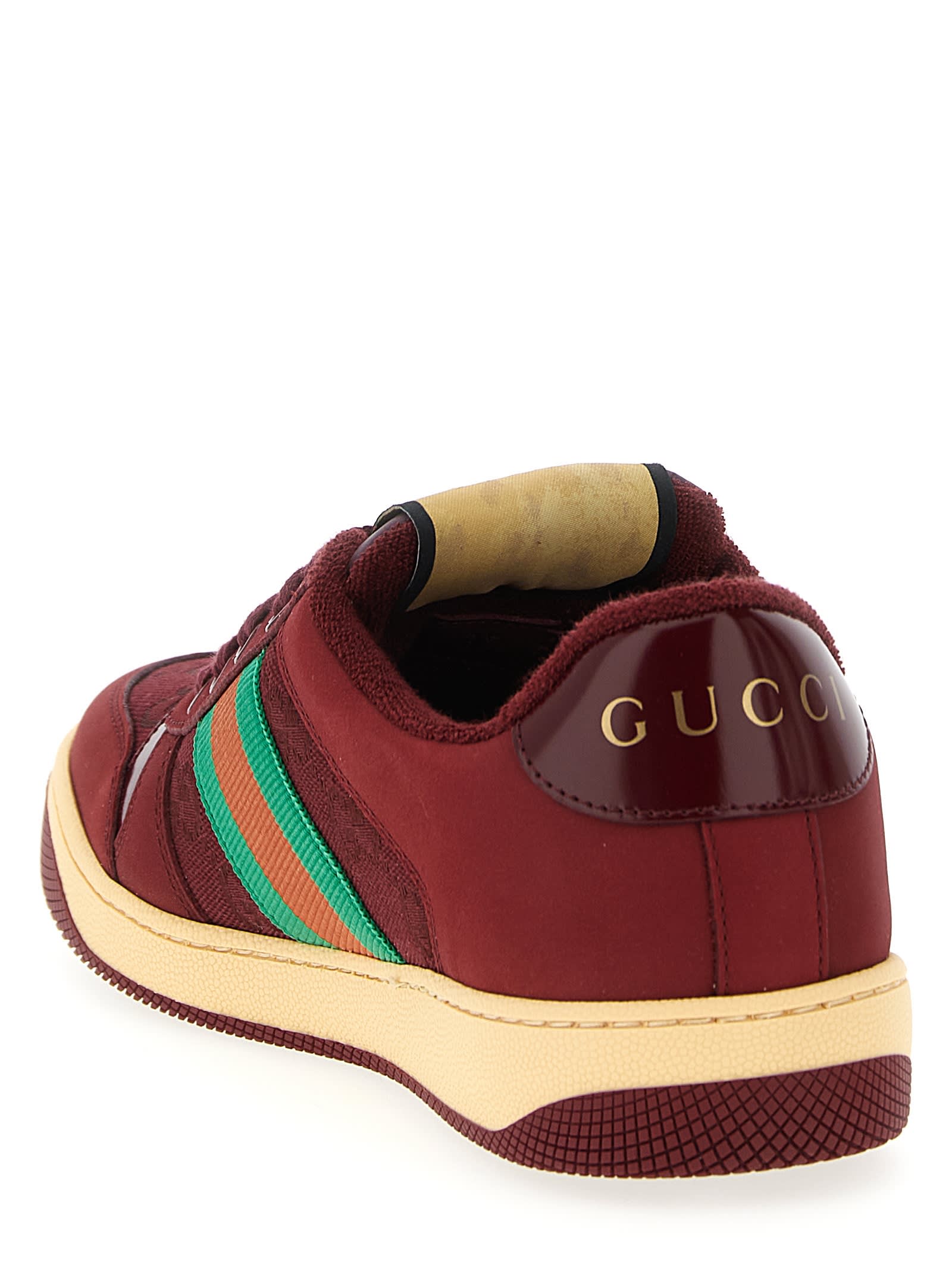 Gucci Sneakers With Round Toe And Contrast Sole In Multi