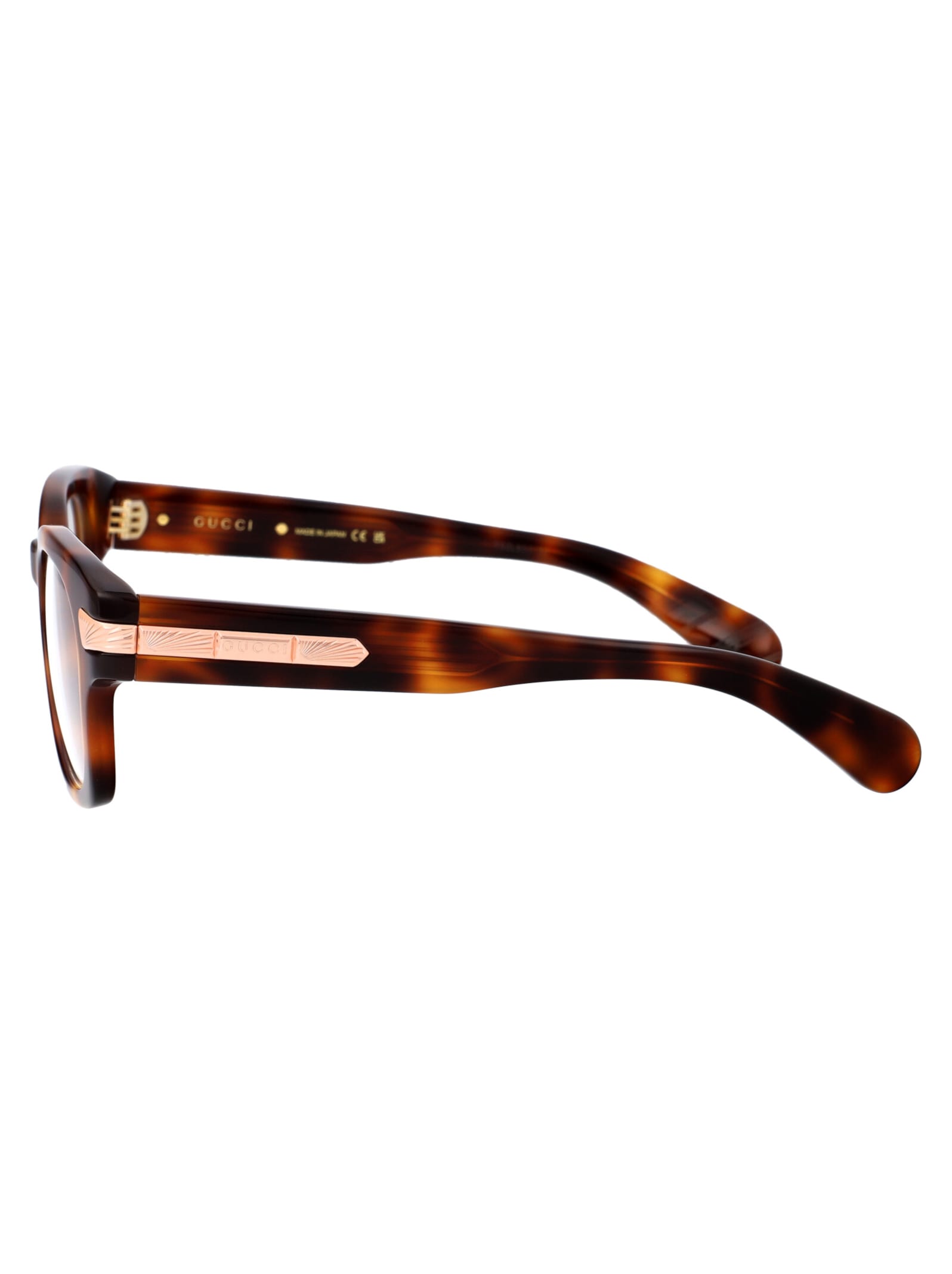 Shop Gucci Gg1518o Glasses In 002 Havana Havana Transparent