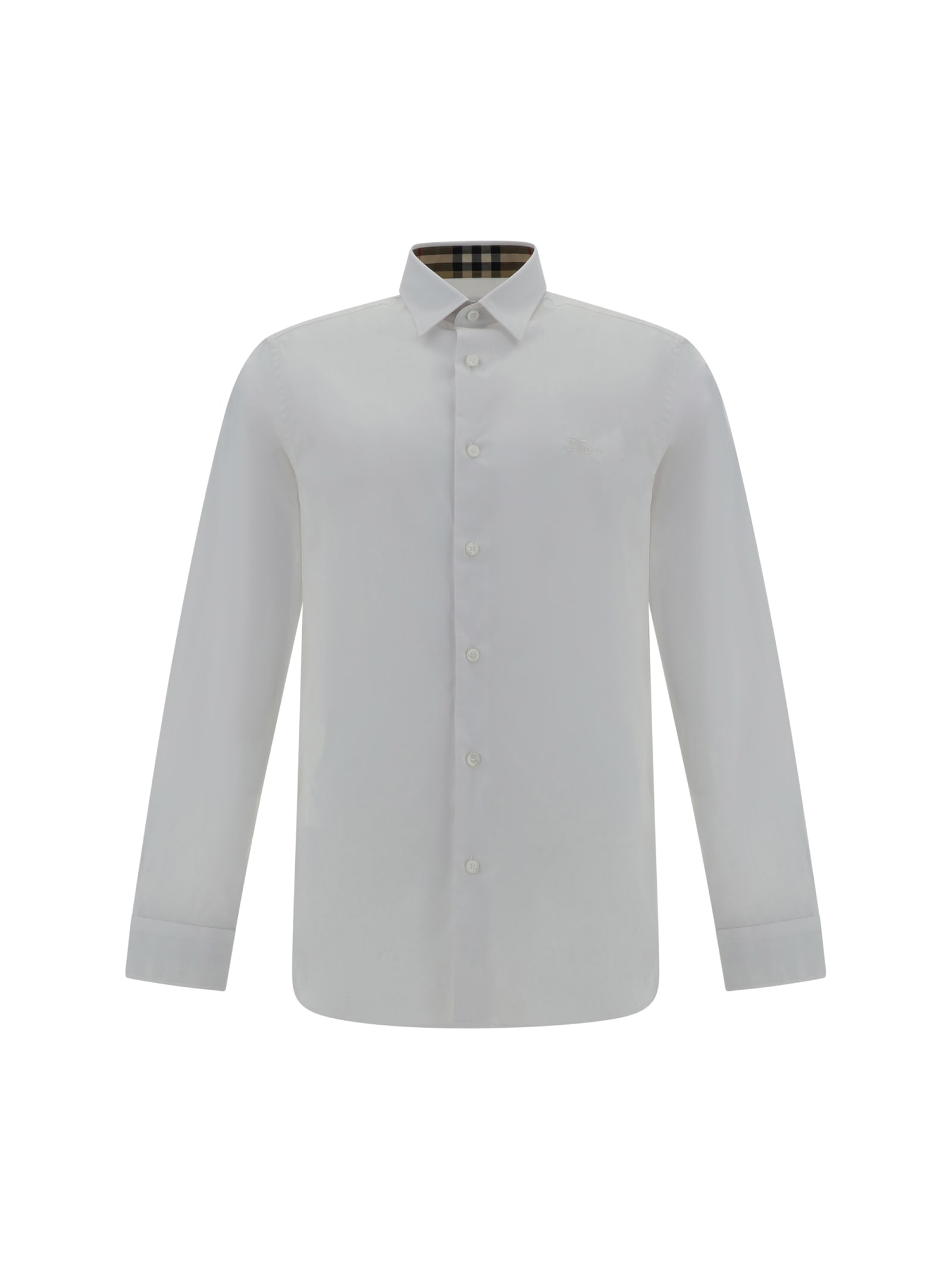 Shop Burberry Sherfield Shirt In White Cotton