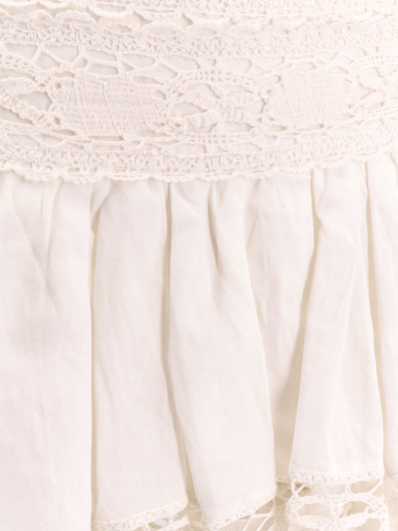 Isabel Marant Étoile Isabel Marant Etoile Violana Linen And Cotton Blend Miniskirt In White