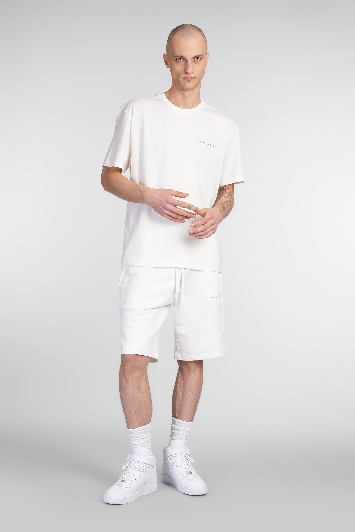 Ih Nom Uh Nit Logo-print Track Shorts In White