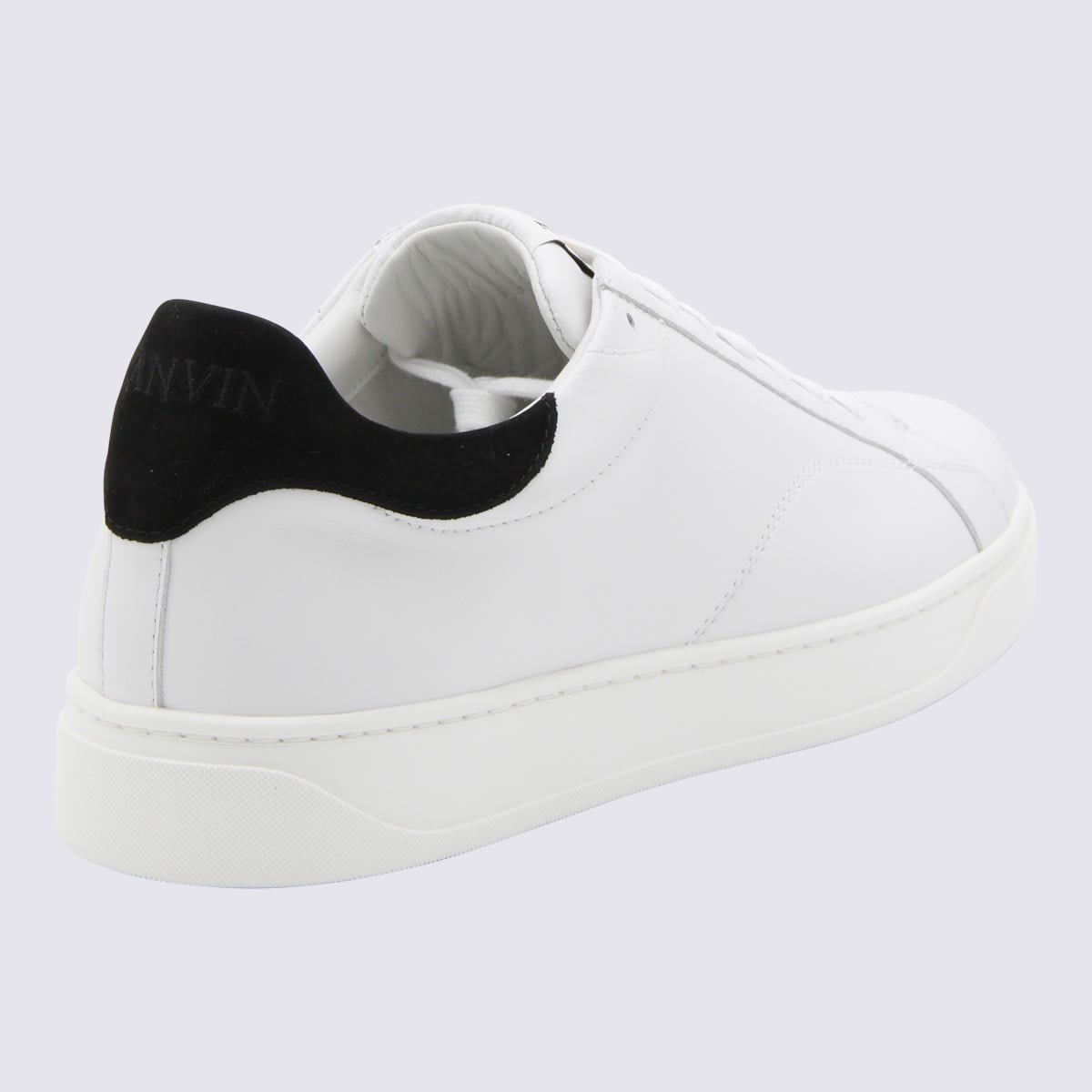 Shop Lanvin White Leather Dbbo Sneakers