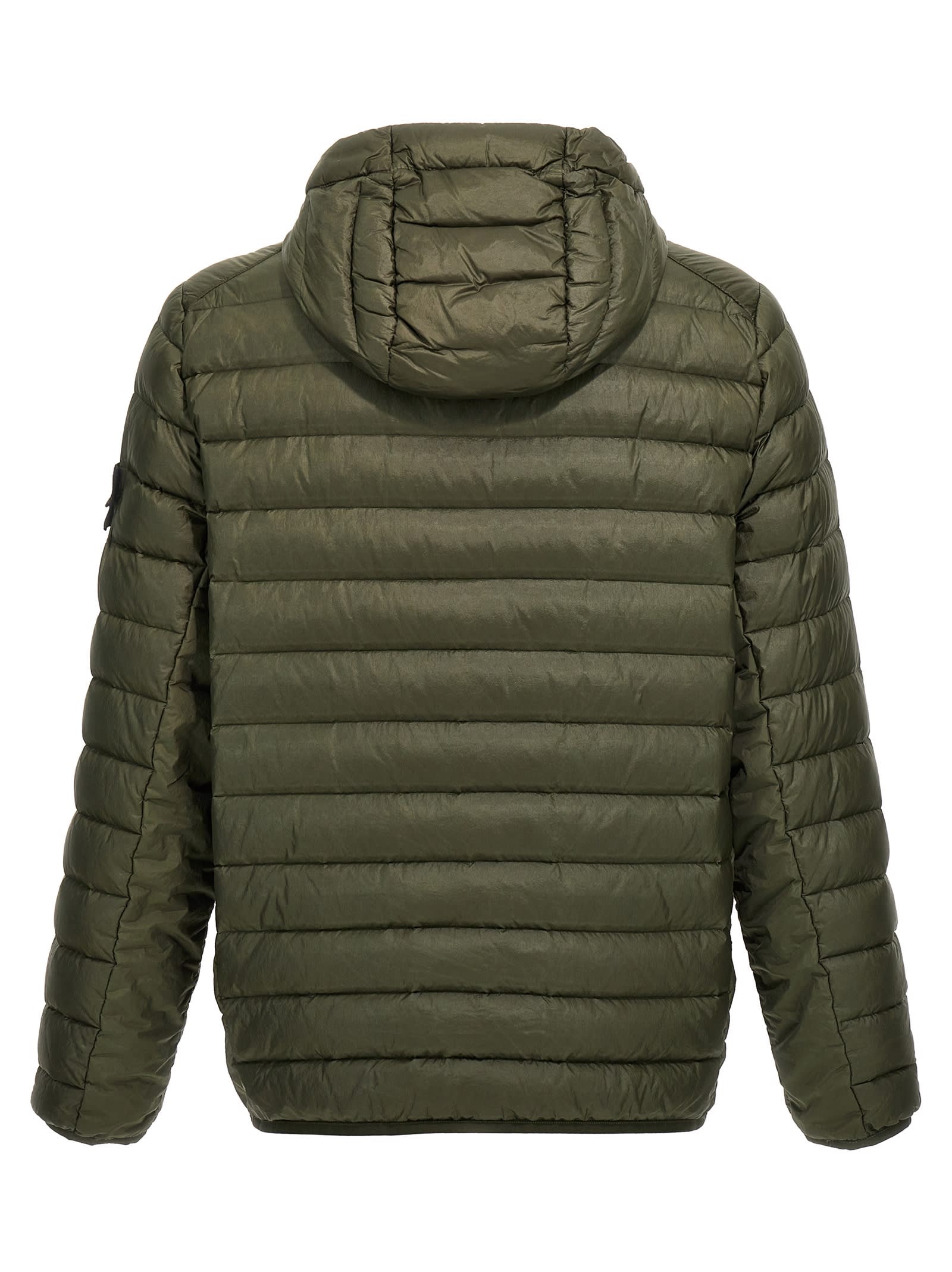 Shop Stone Island Loom Woven Chambers R-nylon Down-tc Down Jacket In Green