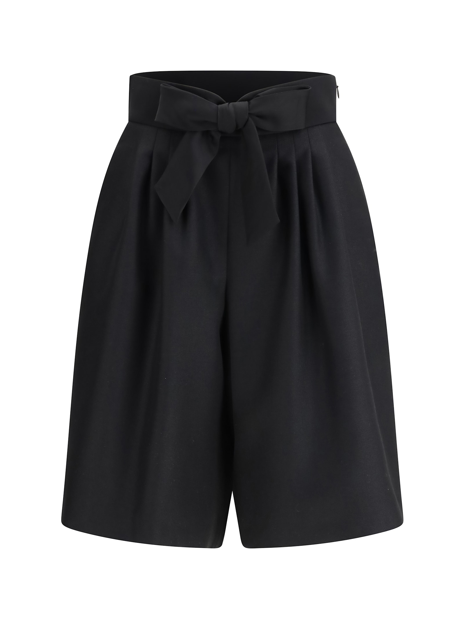 Valentino Bow-detail Bermuda Shorts In Black