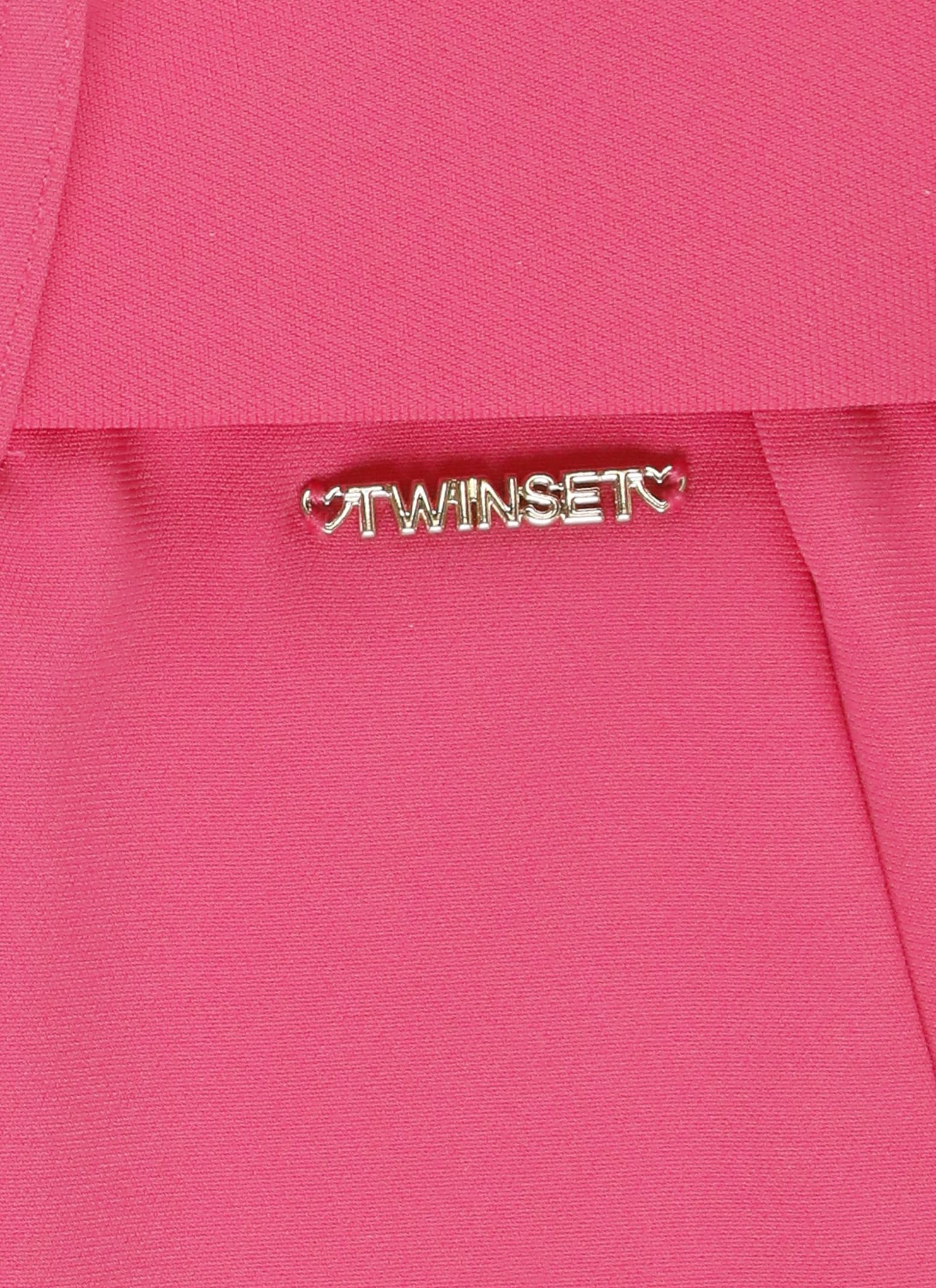 Shop Twinset Pants With Belt In Fuchsia