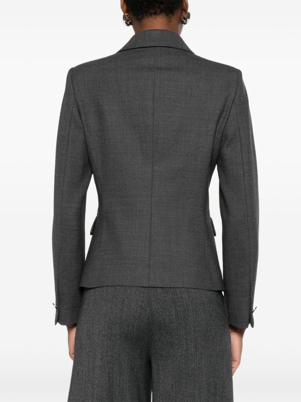Tagliatore Tailored Gray Jacket With Notched Collar In Multi