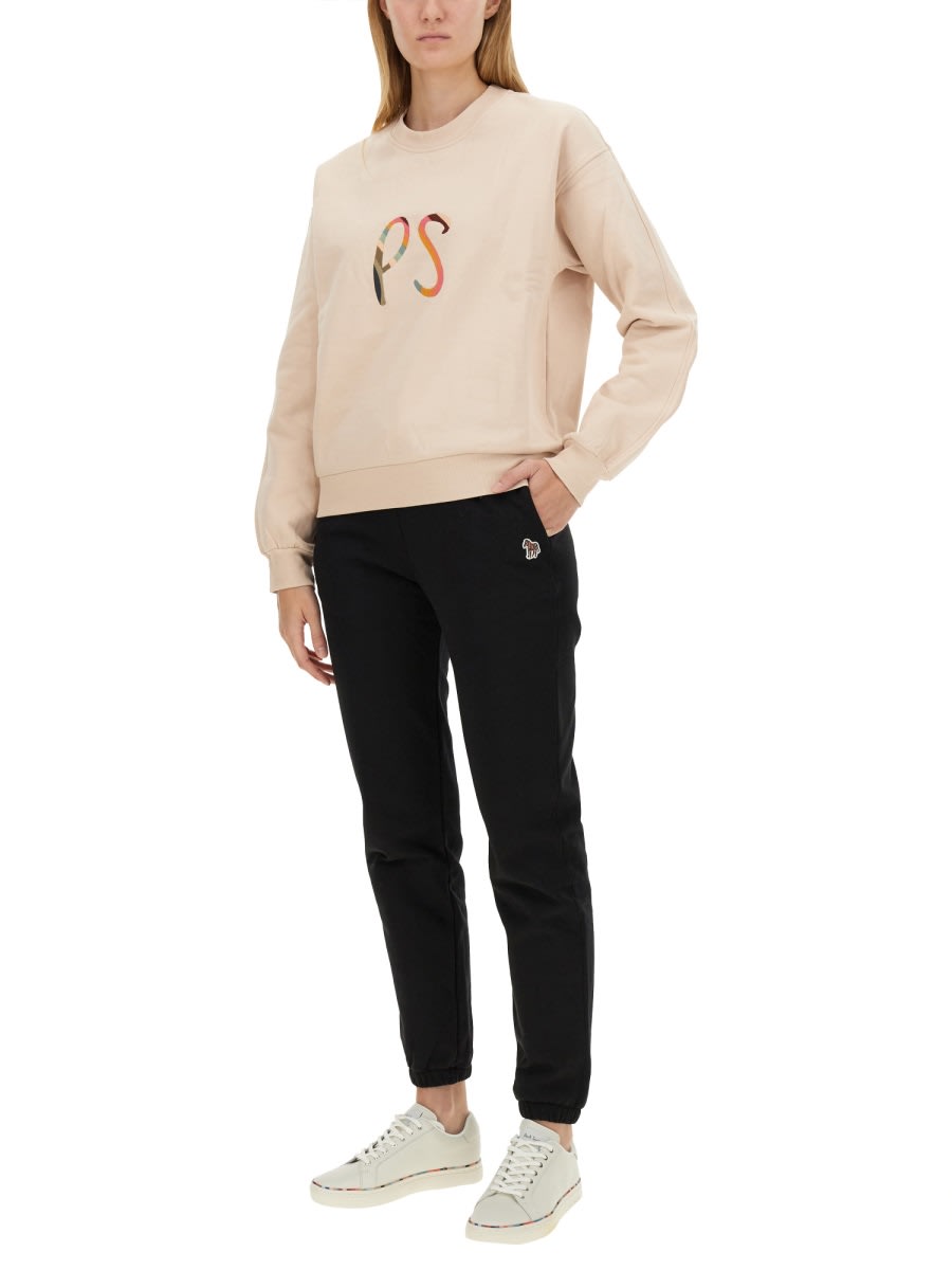 Shop Ps By Paul Smith Swirl Logo Sweatshirt In Ivory