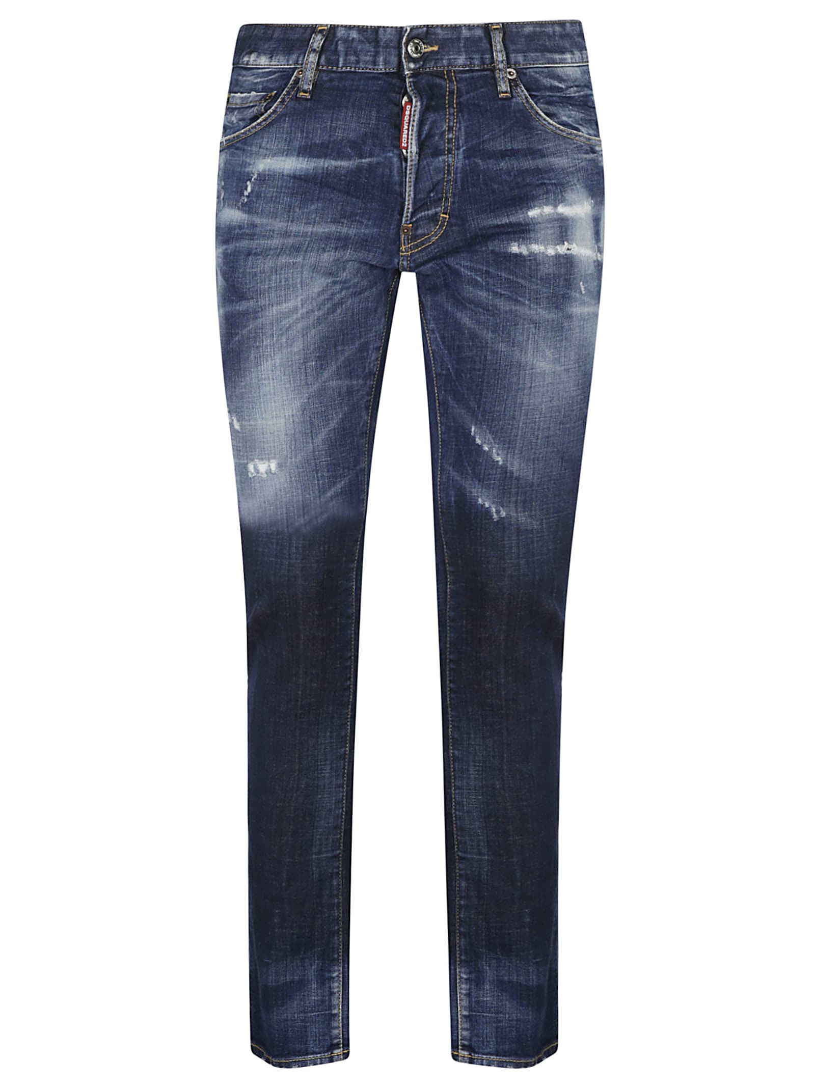 Dsquared2 Distressed Detail Jeans In Nero